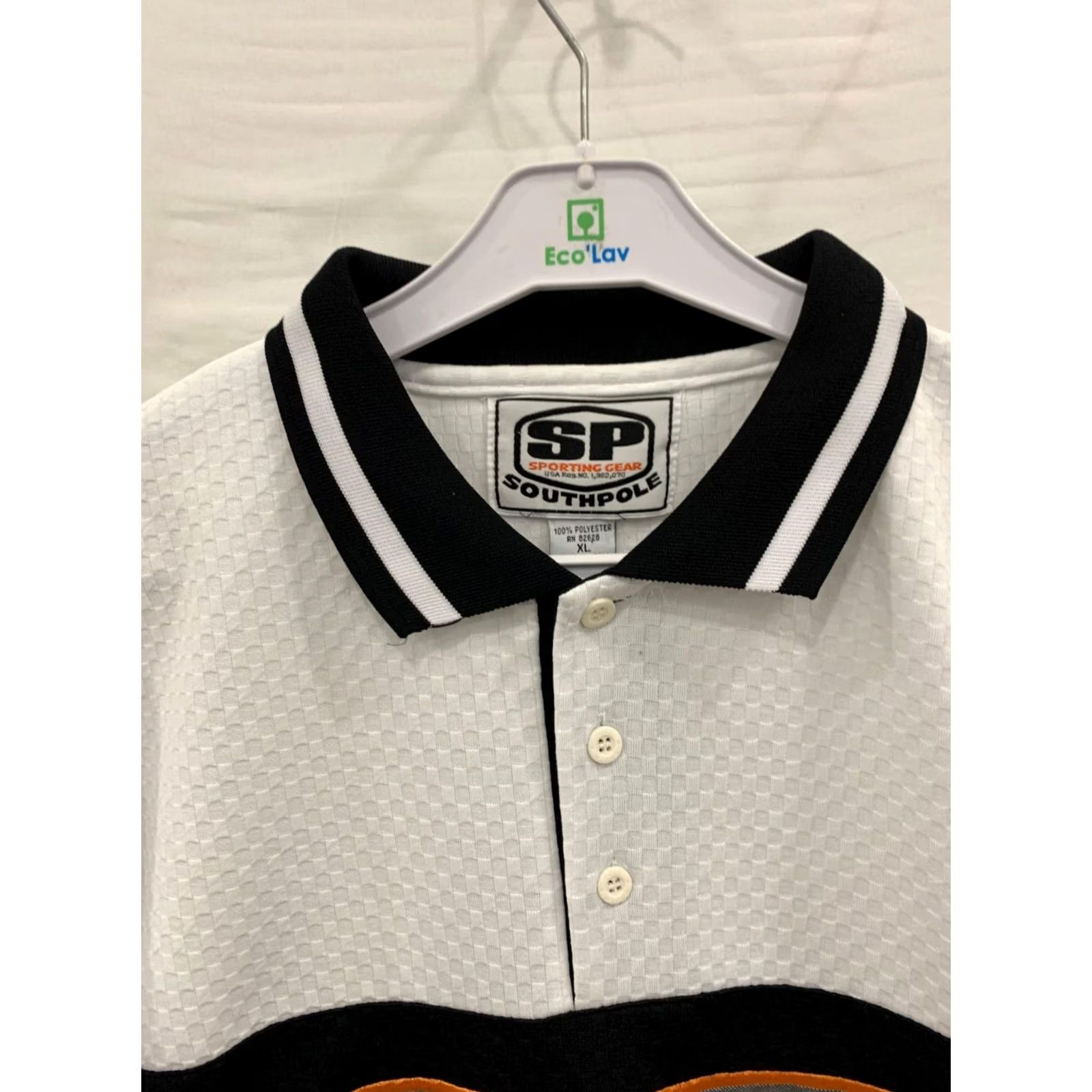 Southpole VINTAGE Southpole Polo Shirt Men’s XL Black White Orange Sporting Gear Y2K Size US XL / EU 56 / 4 - 6 Thumbnail