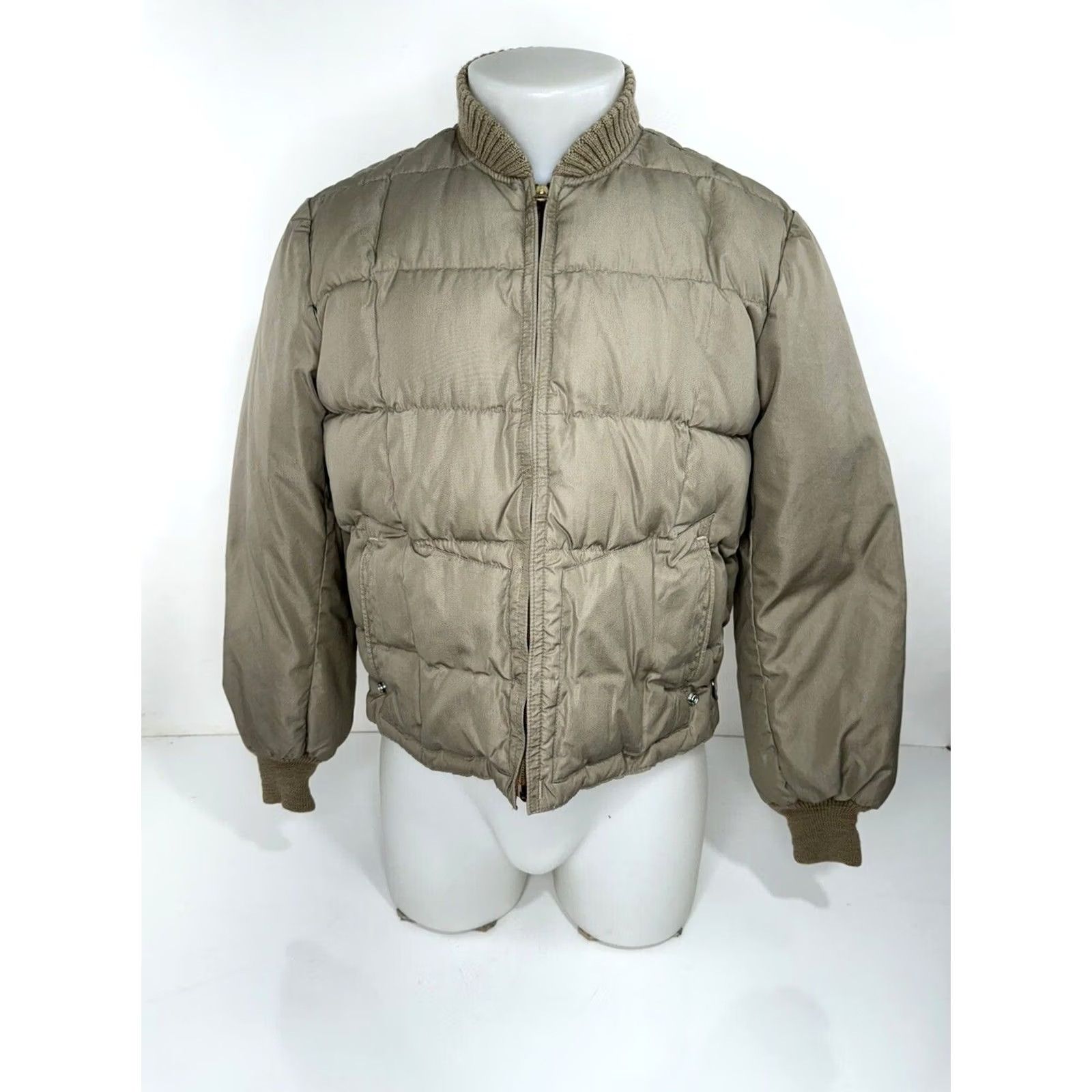 Vintage VINTAGE COMFY / SEATTLE QUILT DOWN INSULATED Jacket Mens S Beige / Khaki 80s 90s C6 Size US S / EU 44-46 / 1 - 2 Thumbnail