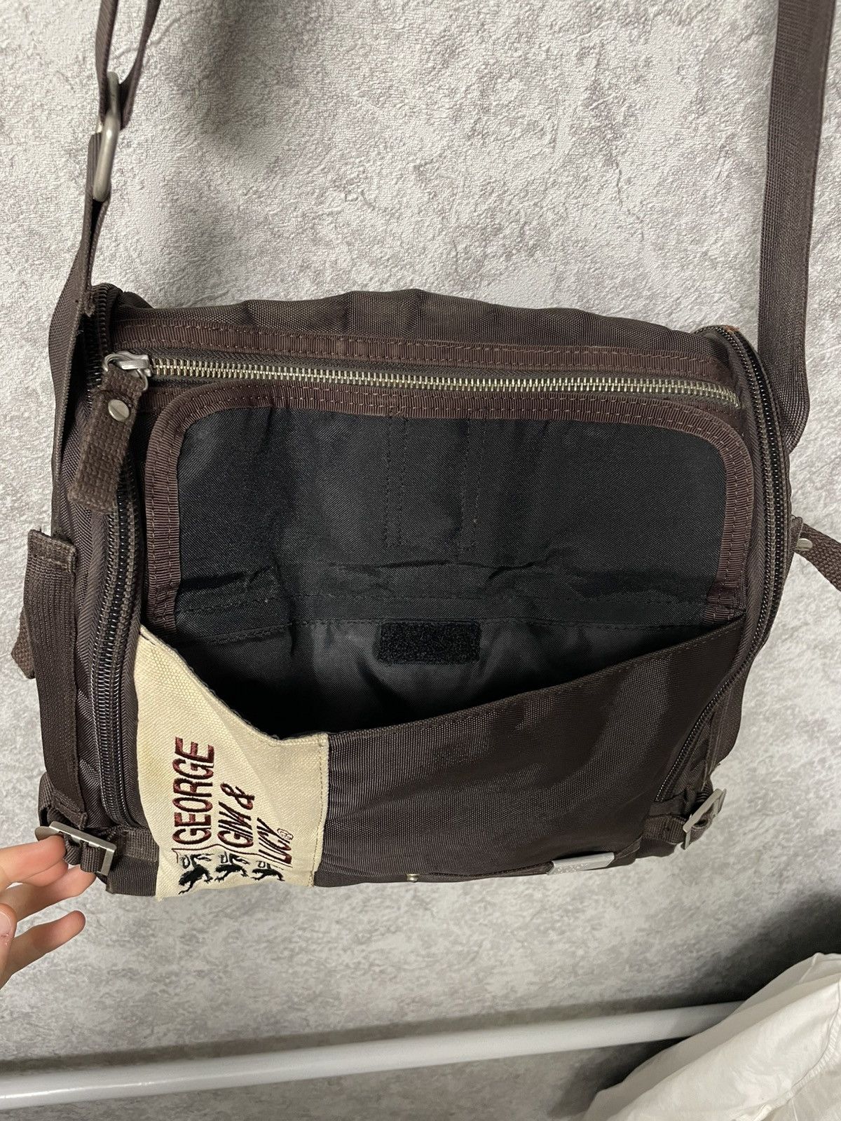 Vintage GGL George Gina Lucy Brown Shoulder Bag Mr.Postman Japanese Size ONE SIZE - 8 Thumbnail