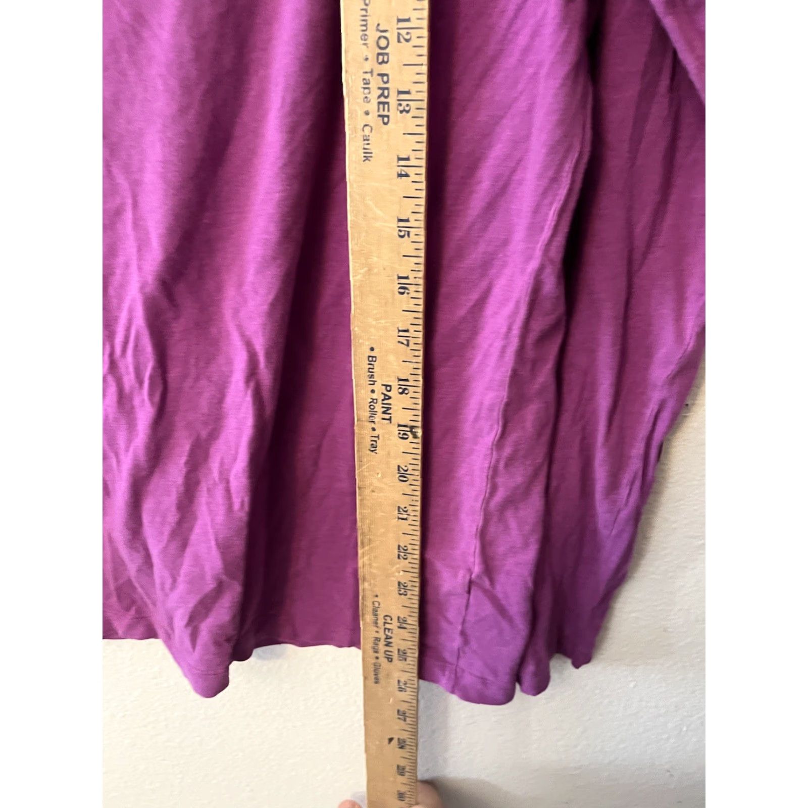 Ann Taylor LOFT Womens T-Shirt Purple Solid Crew Neck Long Sleeve Stretch Top Tee XL Size XL / US 12-14 / IT 48-50 - 4 Thumbnail