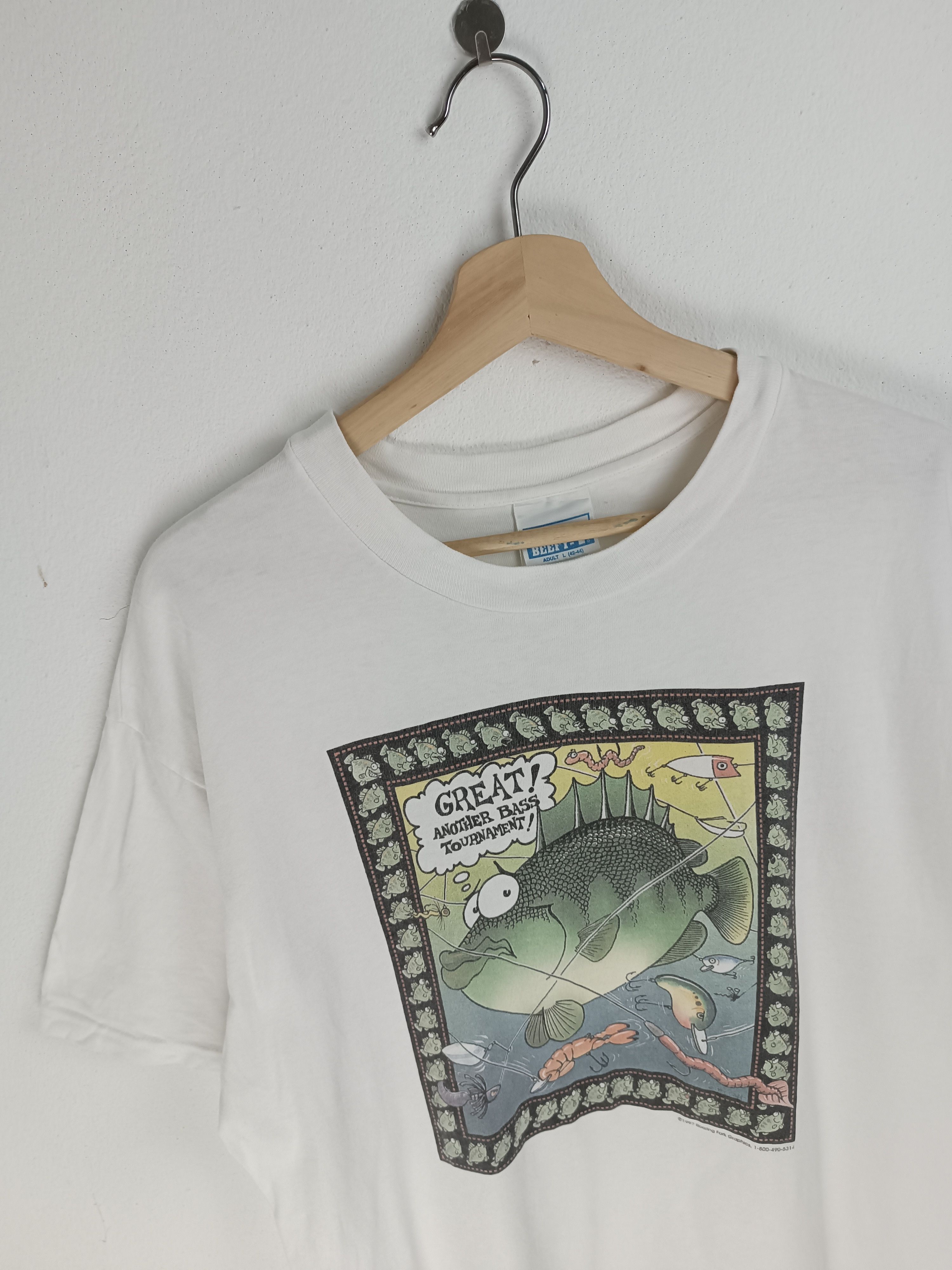 Bass Pro Shops VINTAGE 90'S BASS FISHING BASS TOURNAMENT HUMOR ADULT FUNNY Size US L / EU 52-54 / 3 - 6 Thumbnail