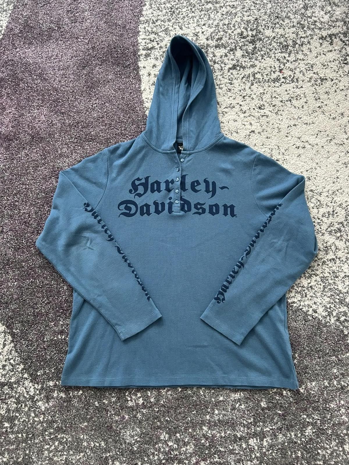 Harley Davidson Harley-Davidson Y2K Hooded Pullover Size L / US 10 / IT 46 - 1 Thumbnail