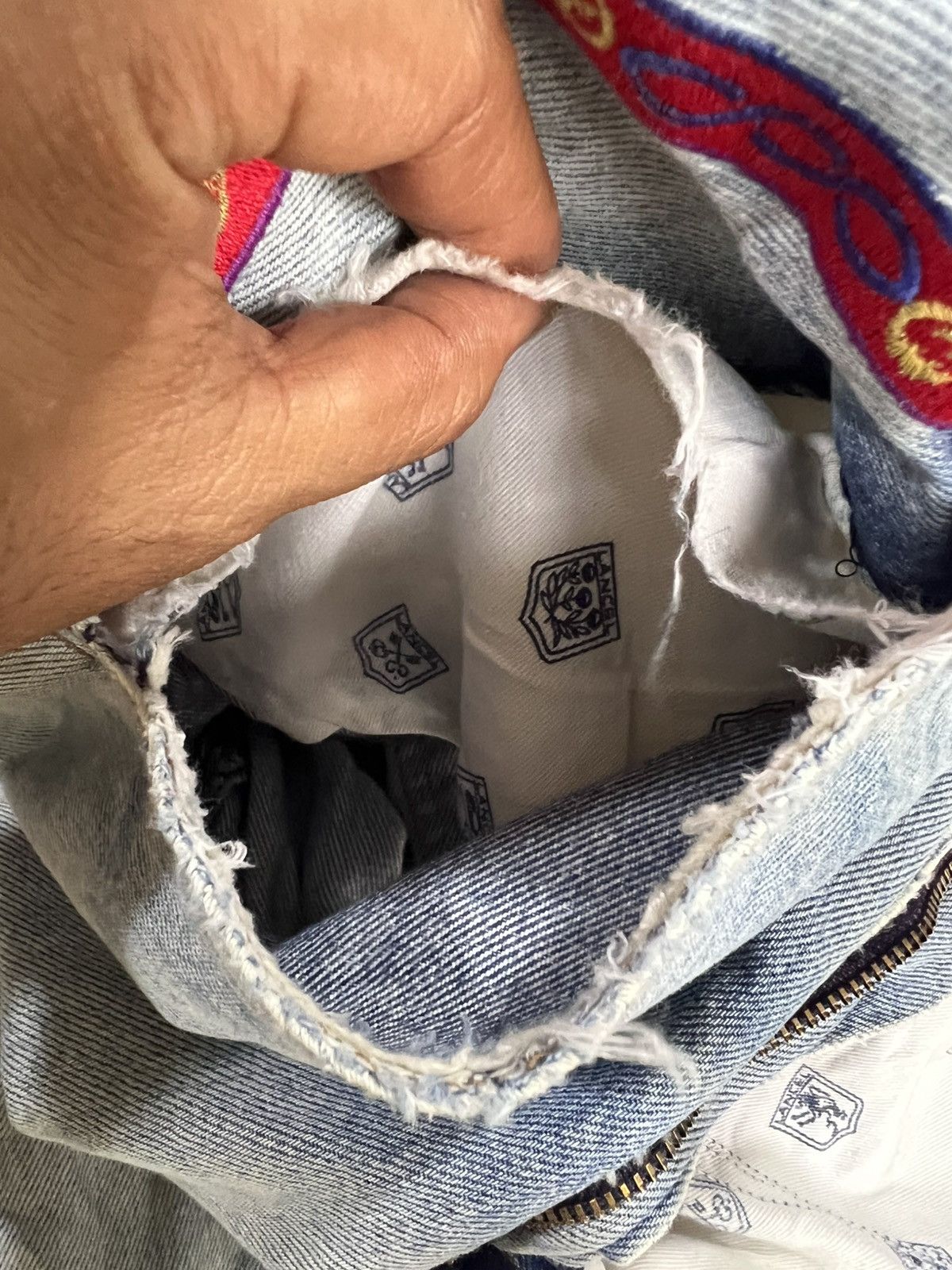 Lancel 🔥Vintage Lancel Distressed Denim Size US 28 / EU 44 - 15 Thumbnail