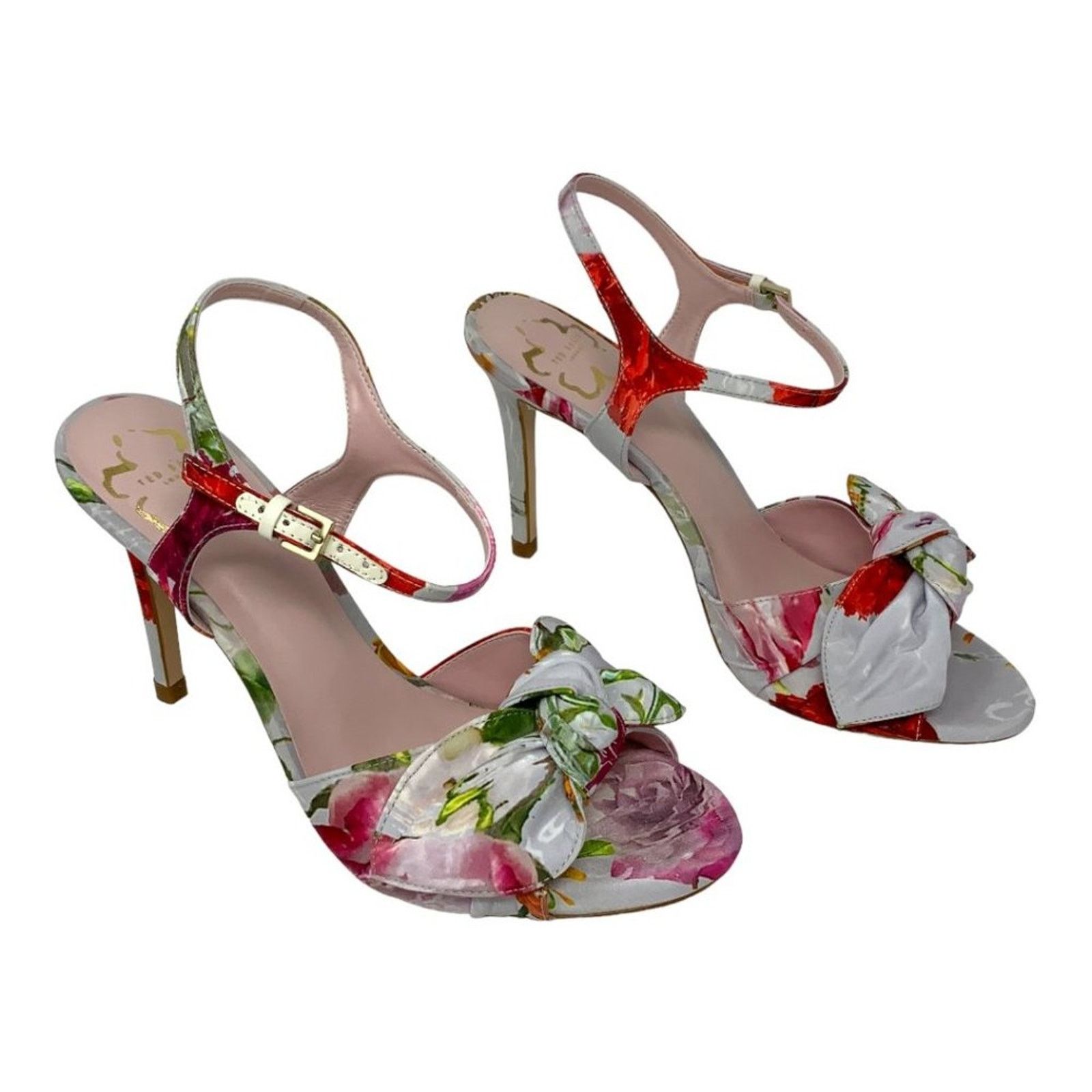 Ted Baker Neelia Floral Ankle Strap Sandal Size 8.5 NWT $225