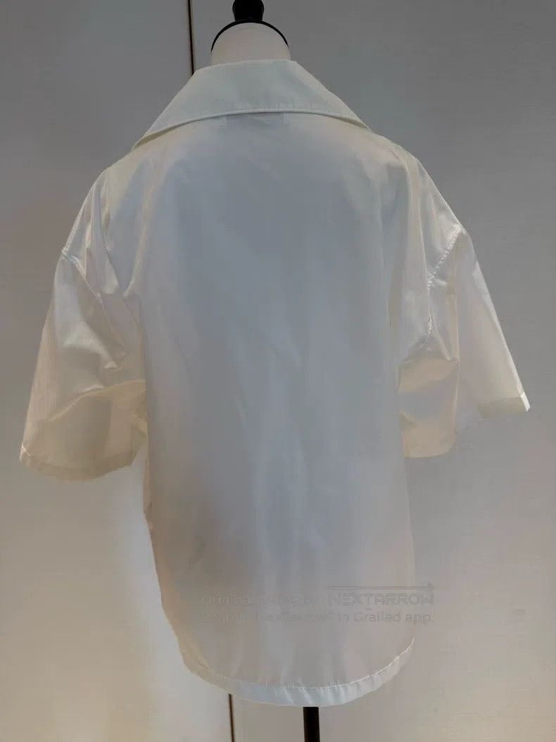 Prada Prada Triangle label nylon white shirt short sleeve Size XS / US 0-2 / IT 36-38 - 2 Thumbnail