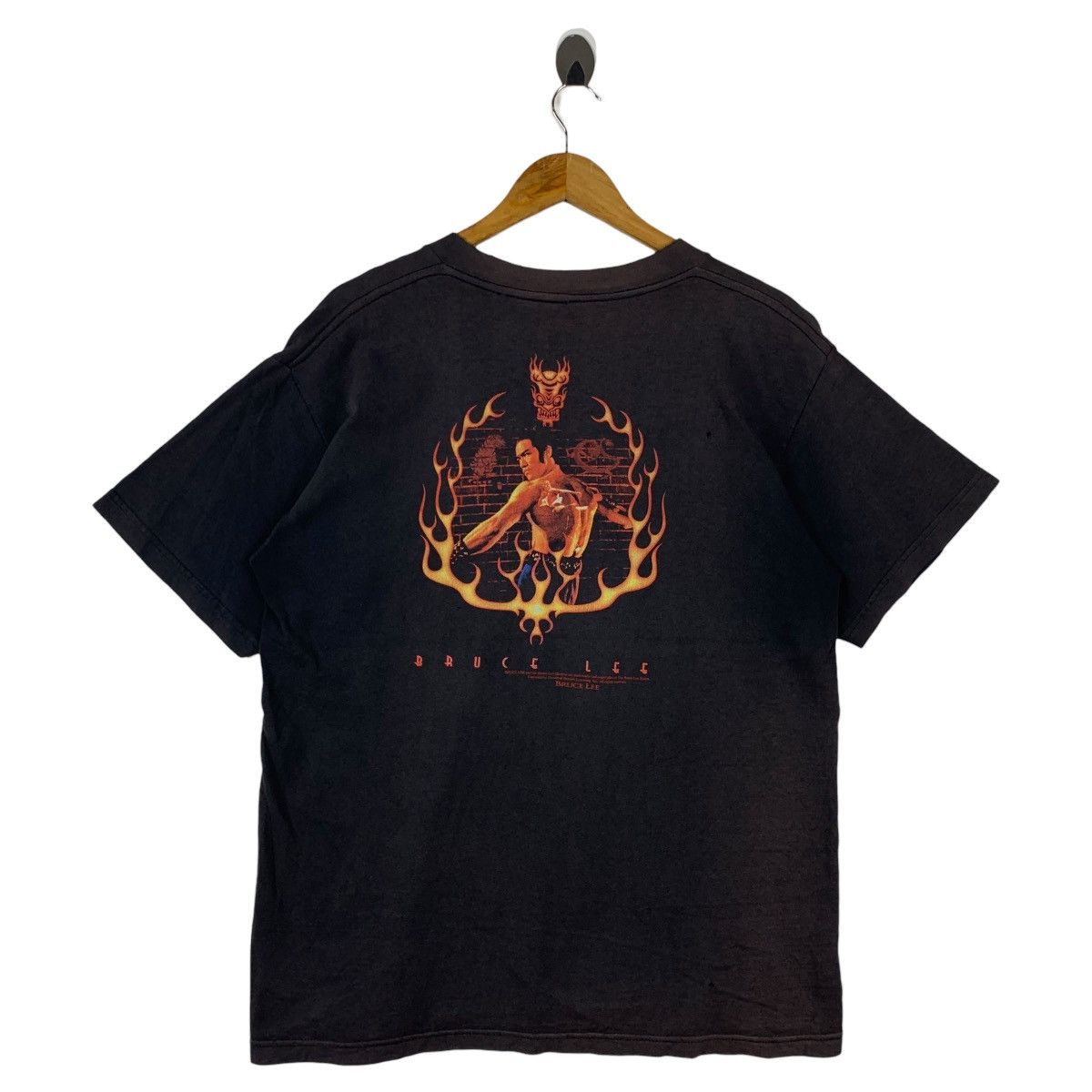 Vintage 90s BRUCE LEE dragon giant tag movie tee