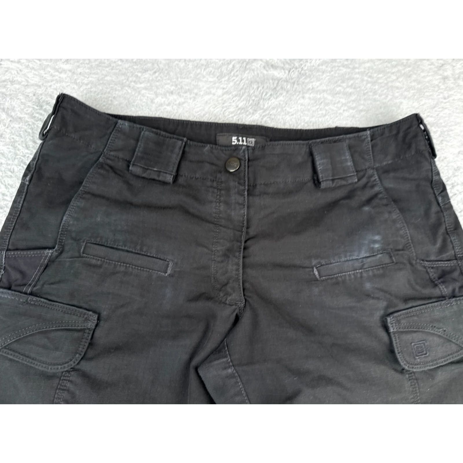 Vintage 5.11 Tactical Pants Women 12 Black Rip-Stop Cargo LEO EMT Double Knee 32x25 Pants Size 34" / US 12 / IT 48 - 4 Thumbnail