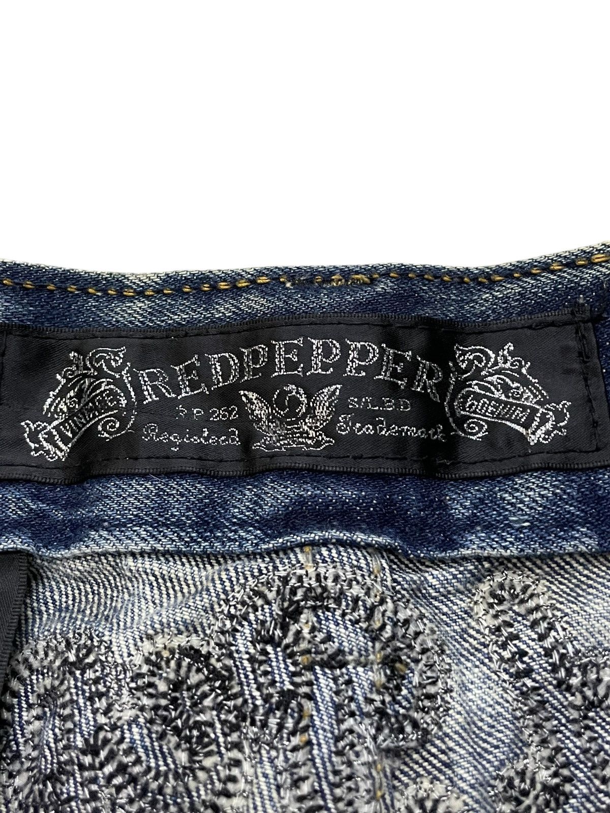If Six Was Nine × LOWBOX × Le Grande Bleu (L.G.B.) Red Papper Japan Feather Wings Embellish Shatter Glass Jeans Size US 30 / EU 46 - 24 Thumbnail