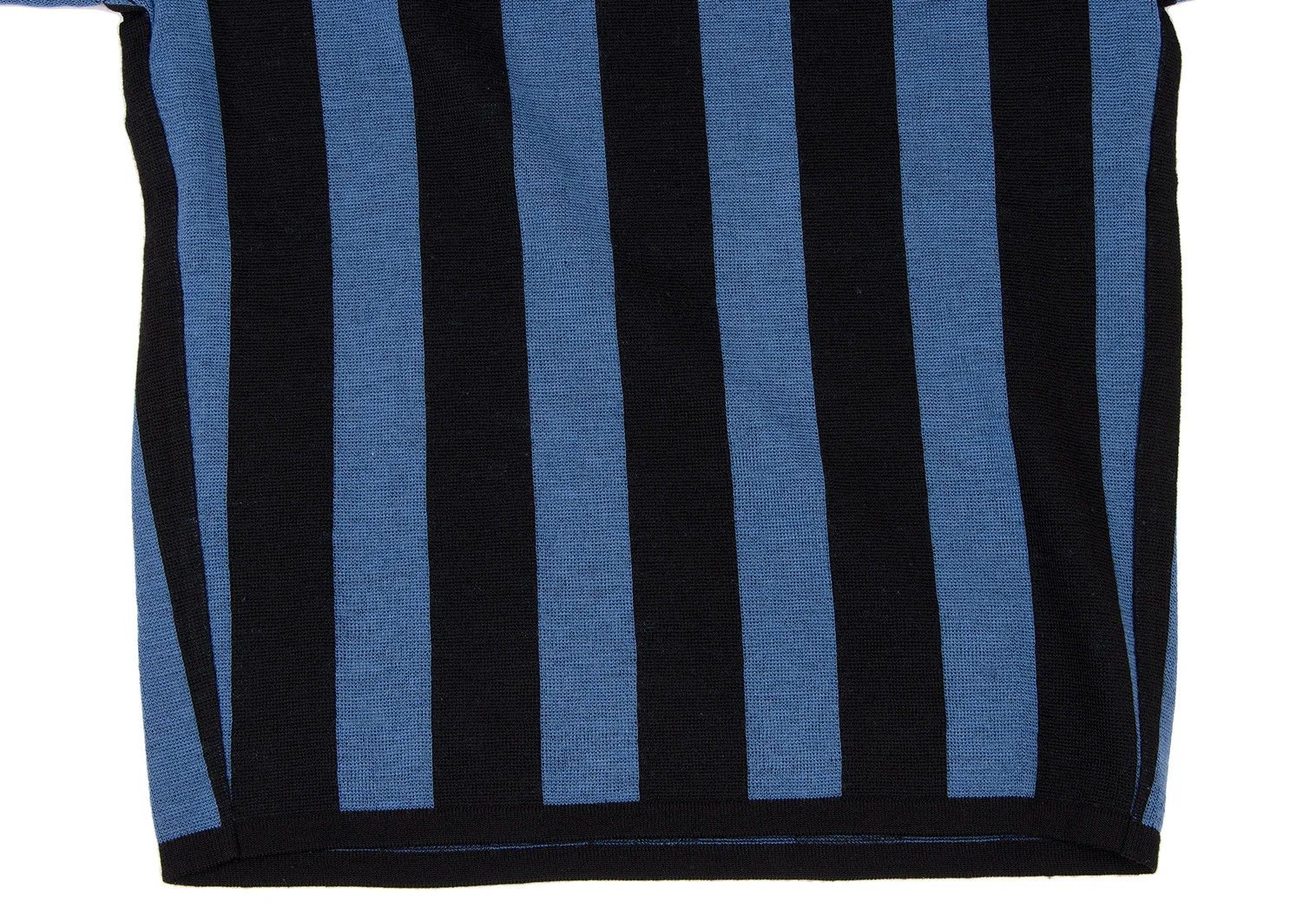 Issey Miyake Wool Stripe Knit in Black and Blue, Size M Size US M / EU 48-50 / 2 - 6 Thumbnail
