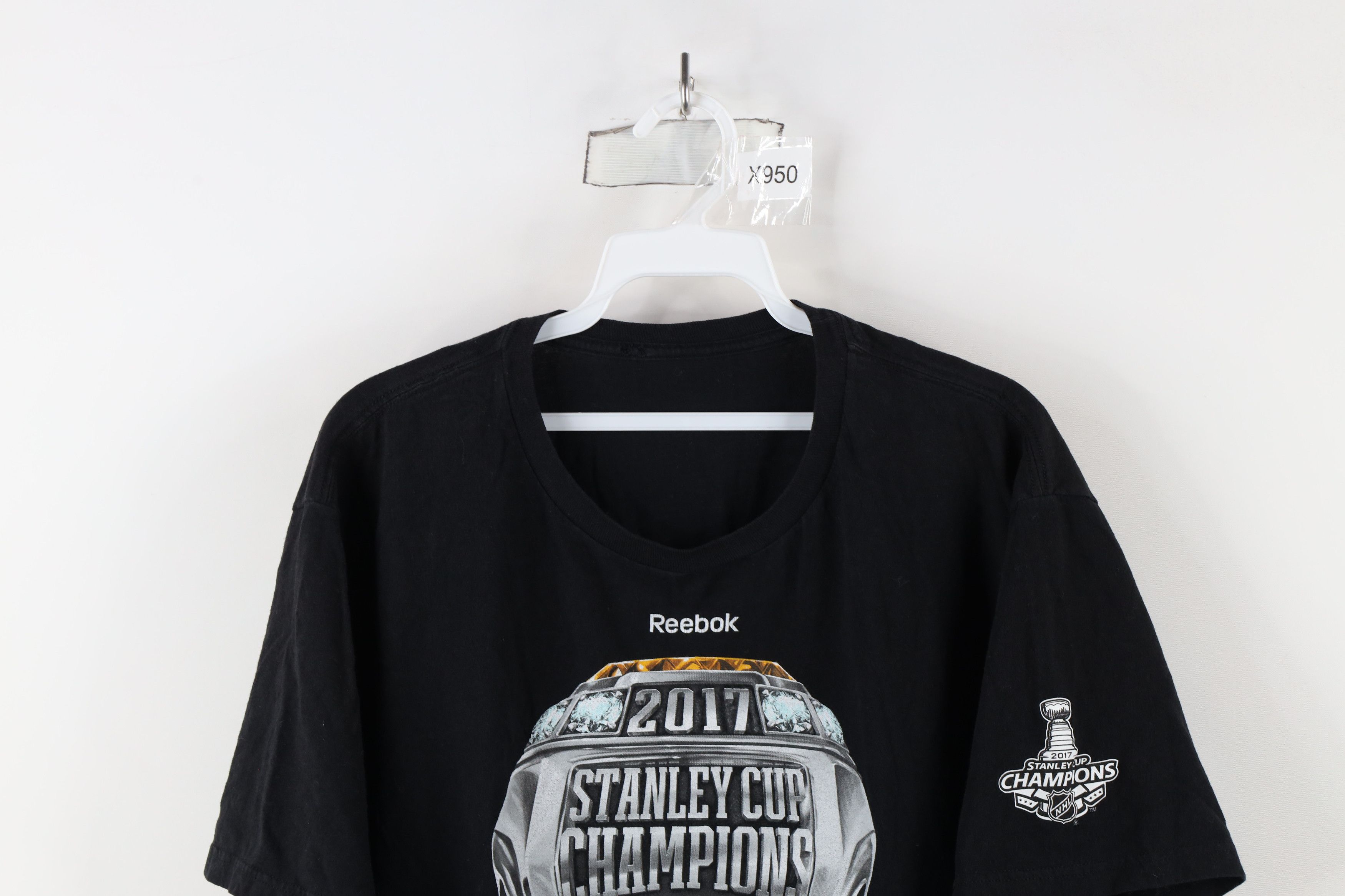 Reebok × Vintage Vintage Y2K Reebok Penguins Stanley Cup Champs Ring T-Shirt Size US L / EU 52-54 / 3 - 2 Thumbnail