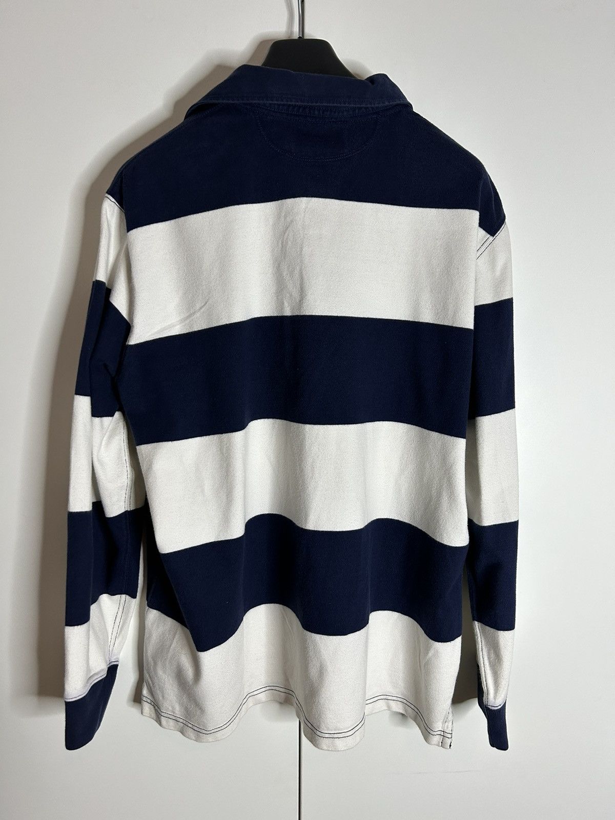 Polo Ralph Lauren × Ralph Lauren × Vintage Vintage 90s Polo Striped Boxy Rugby Polo Long Sleeve Shirt Size US L / EU 52-54 / 3 - 7 Thumbnail