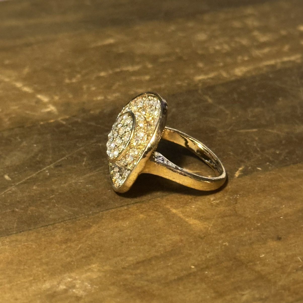 Other Sparkly gold tone pave hat ring Size ONE SIZE - 8 Thumbnail