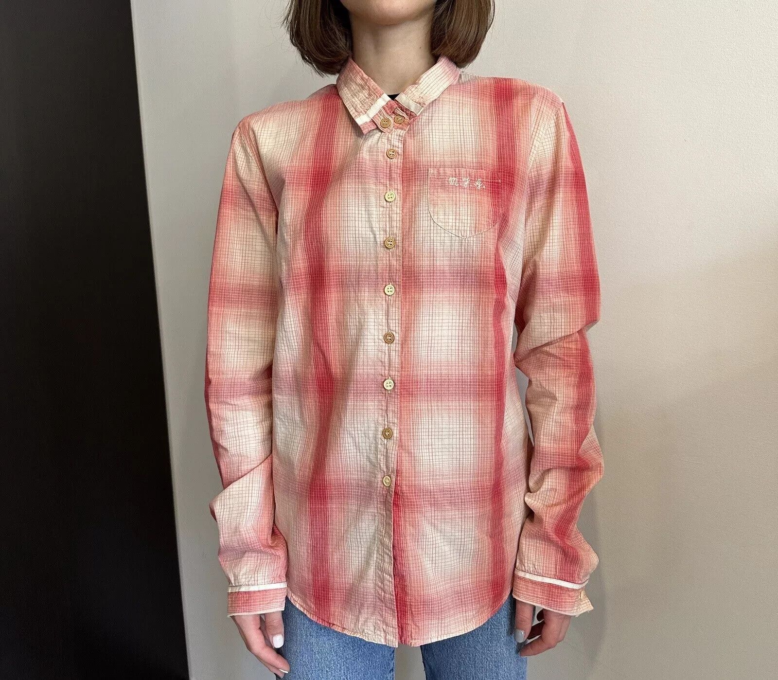 Marithe + Francois Girbaud Le Jeans Marithe Francois Girbaud Check Womens Shirt Button Size M / US 6-8 / IT 42-44 - 1 Thumbnail