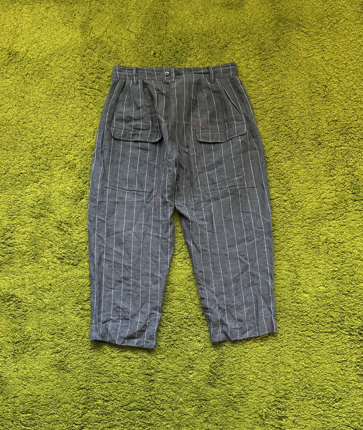 Designer Ewa I Walla SS 2019 avant garde 100% linen pants Size 27" / US 4 / IT 40 - 2 Thumbnail
