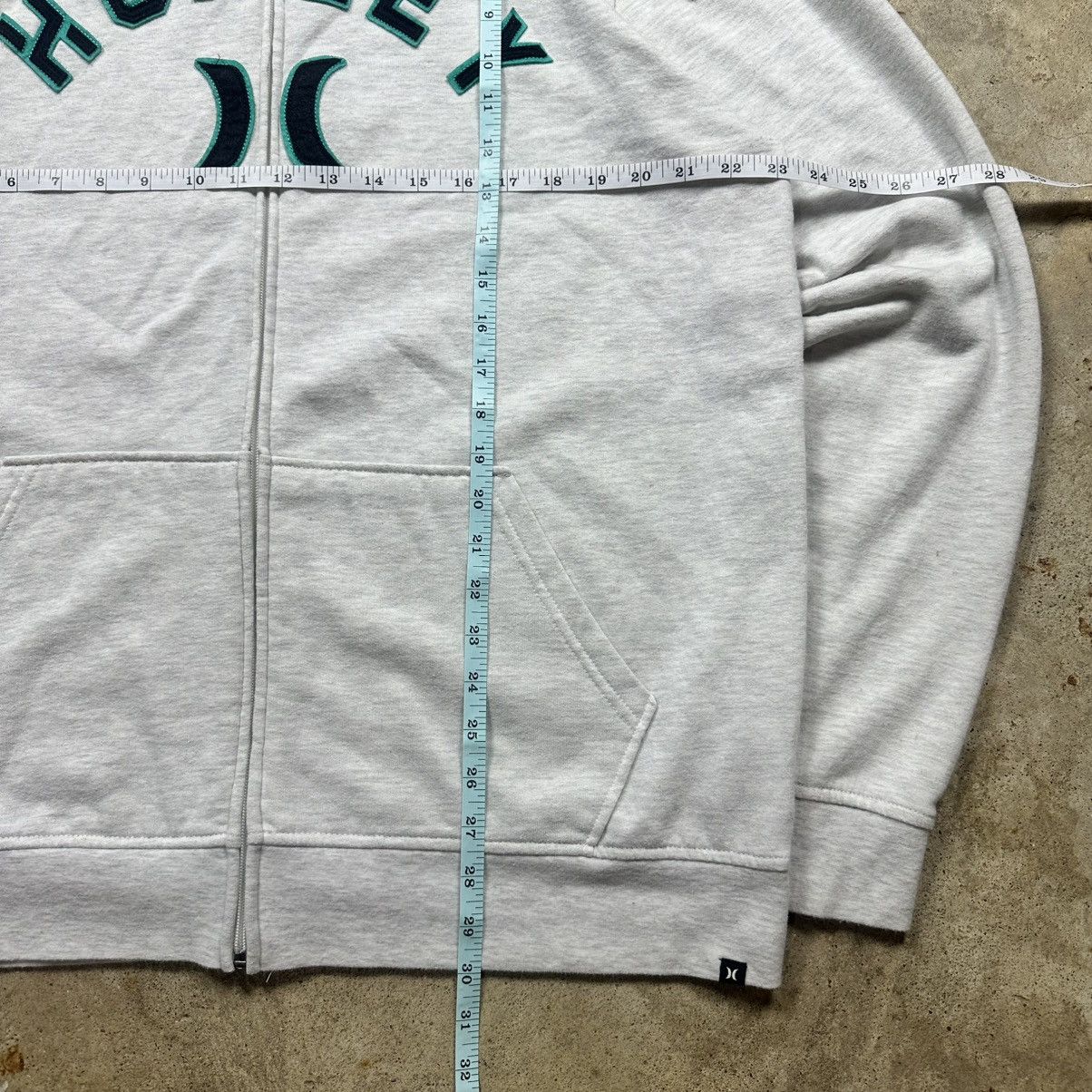 Hurley Y2K Light Grey Hurley Big Logo Spellout Zip Up Hoodie Size US XL / EU 56 / 4 - 6 Thumbnail