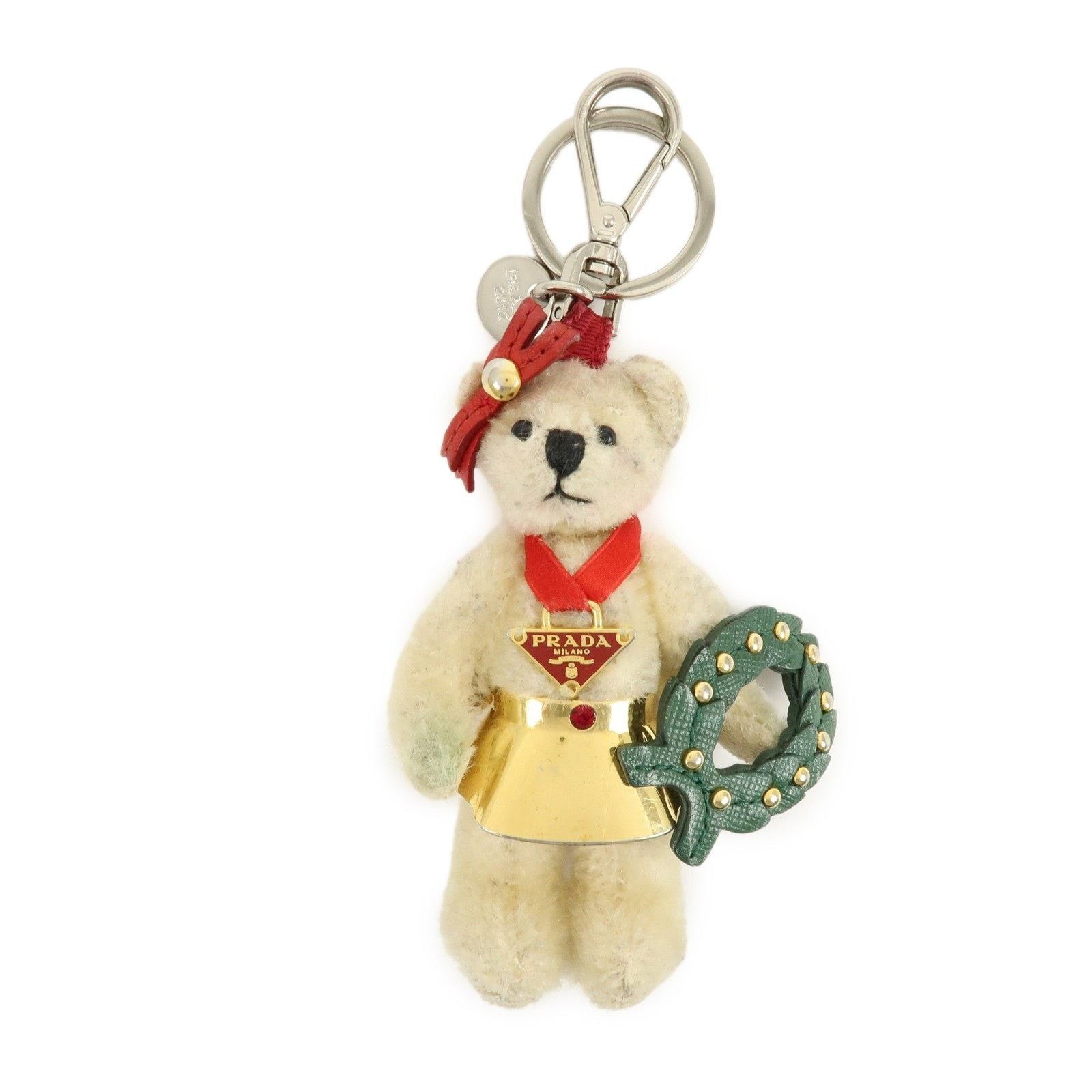 Prada Prada Bear Motif Key Holder Acrylic Charm Beige Size ONE SIZE - 1 Thumbnail