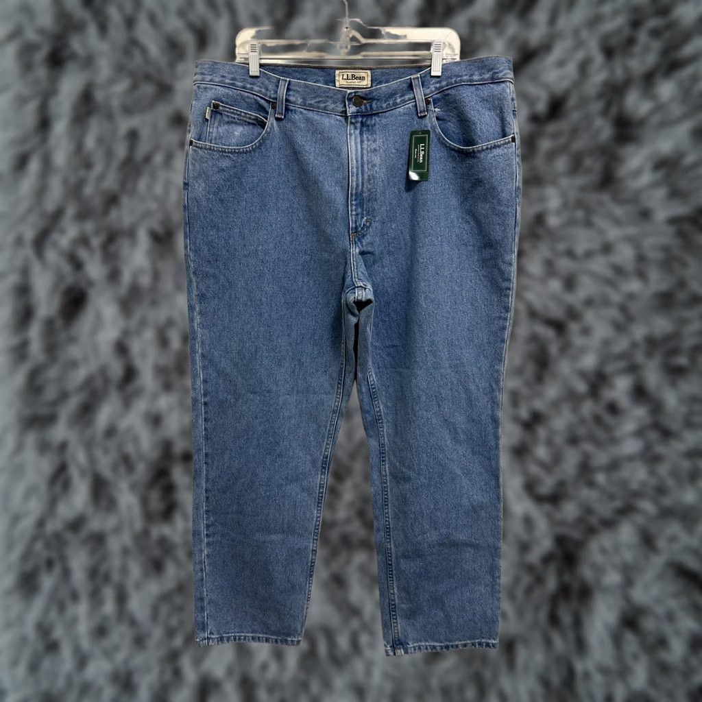 Vintage VINTAGE LL Bean Jeans 40x29 Light Wash Straight Leg 5-Pocket Mens Regular Blue Denim Size US 40 / EU 56 - 1 Thumbnail