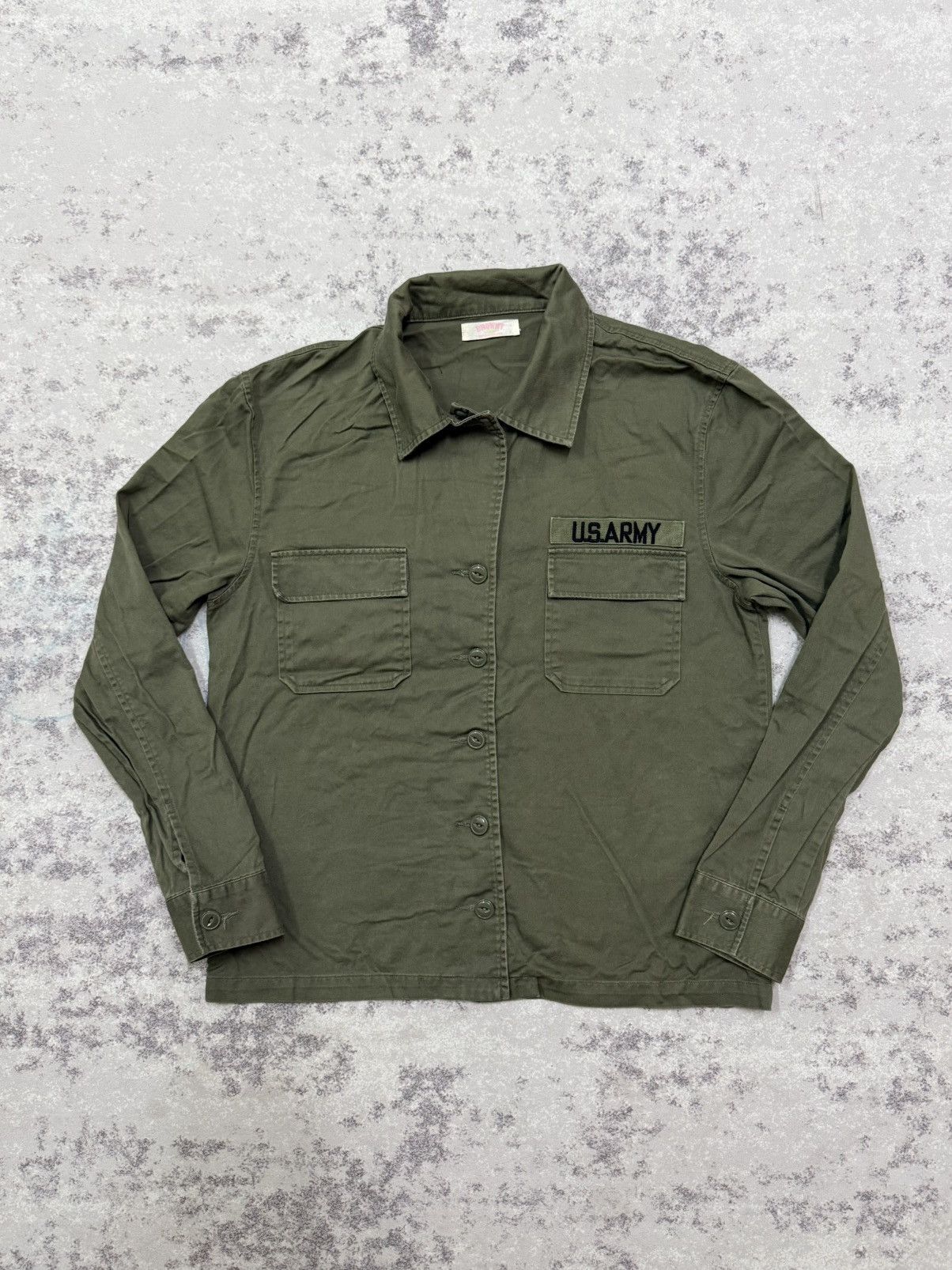 Vintage Browny U.S Army Military Open Colar Button Up shirt Size S / US 4 / IT 40 - 3 Thumbnail