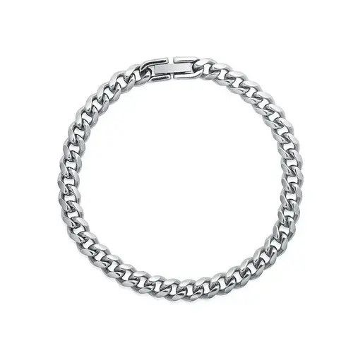 VIBE Fashion Silver Titanium Steel Men's Bracelet Size ONE SIZE - 4 Thumbnail