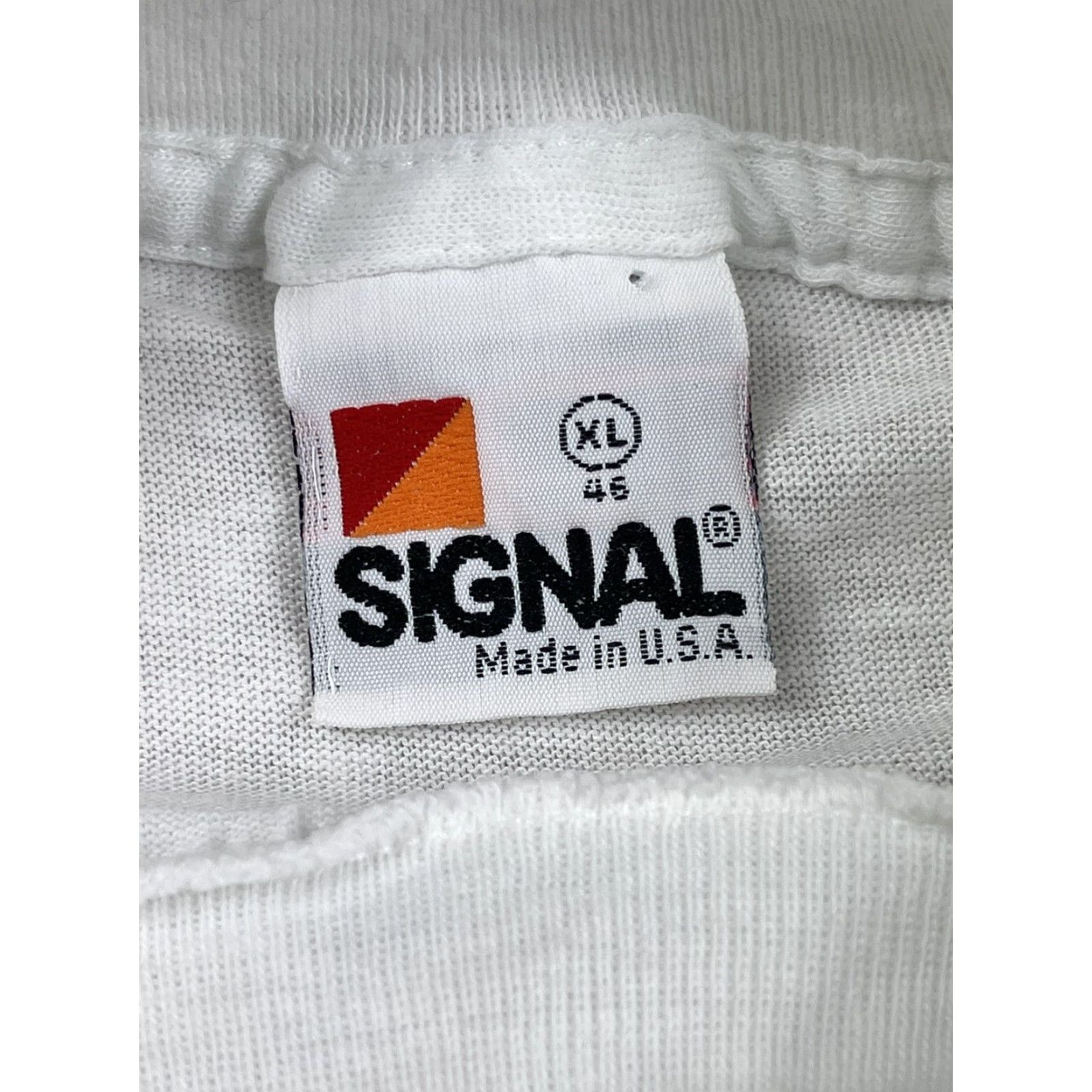 Vintage VINTAGE Signal T-Shirt XL Unisex Adults White Solid Graphic Print 80s Amusement Park Theme Size US XL / EU 56 / 4 - 3 Thumbnail