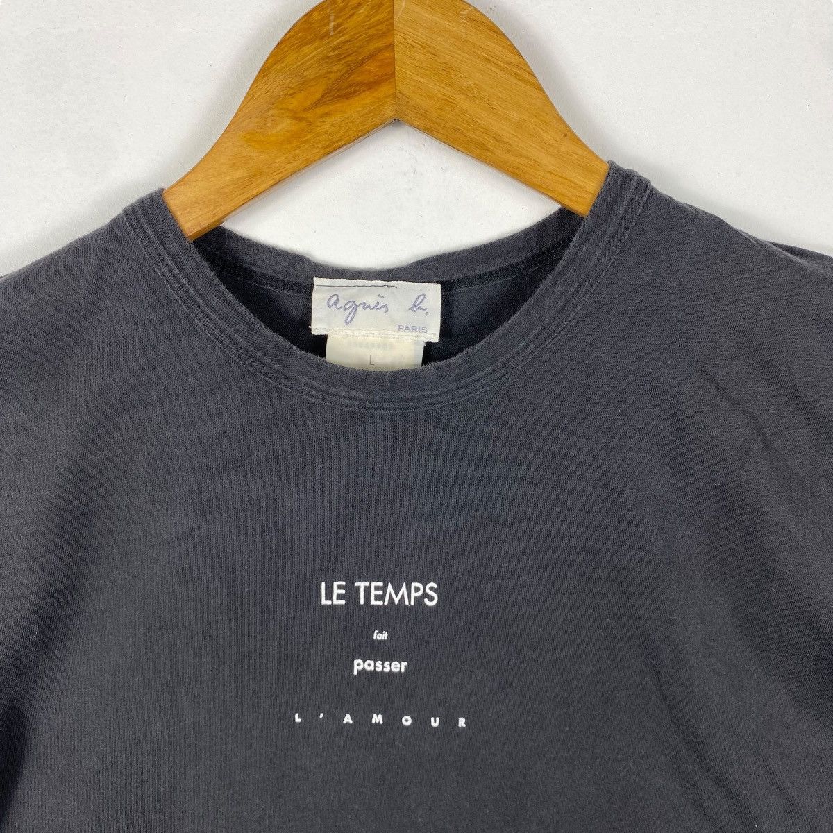 agnes b. Vintage Agnes B. Paris Le Temps Fait Passer L'Amour Women Size L / US 10 / IT 46 - 2 Thumbnail