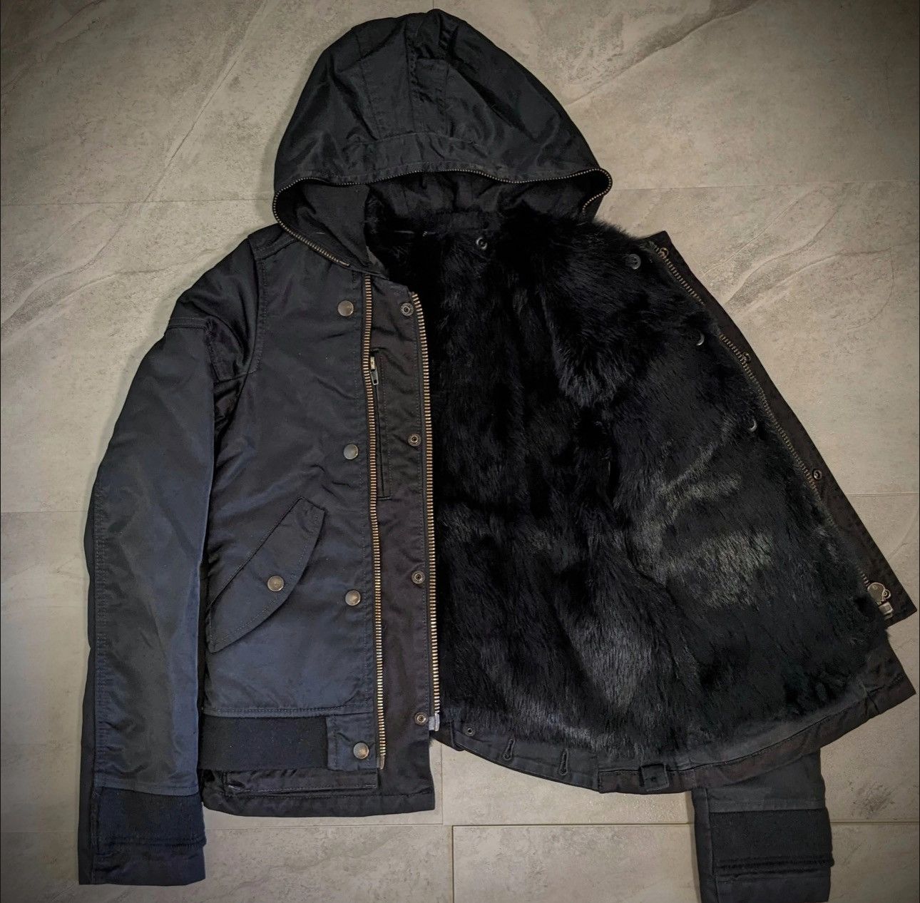 Japanese Brand × Vintage жизнь rebuilded fur incoated gimmick jacket Size US S / EU 44-46 / 1 - 2 Thumbnail