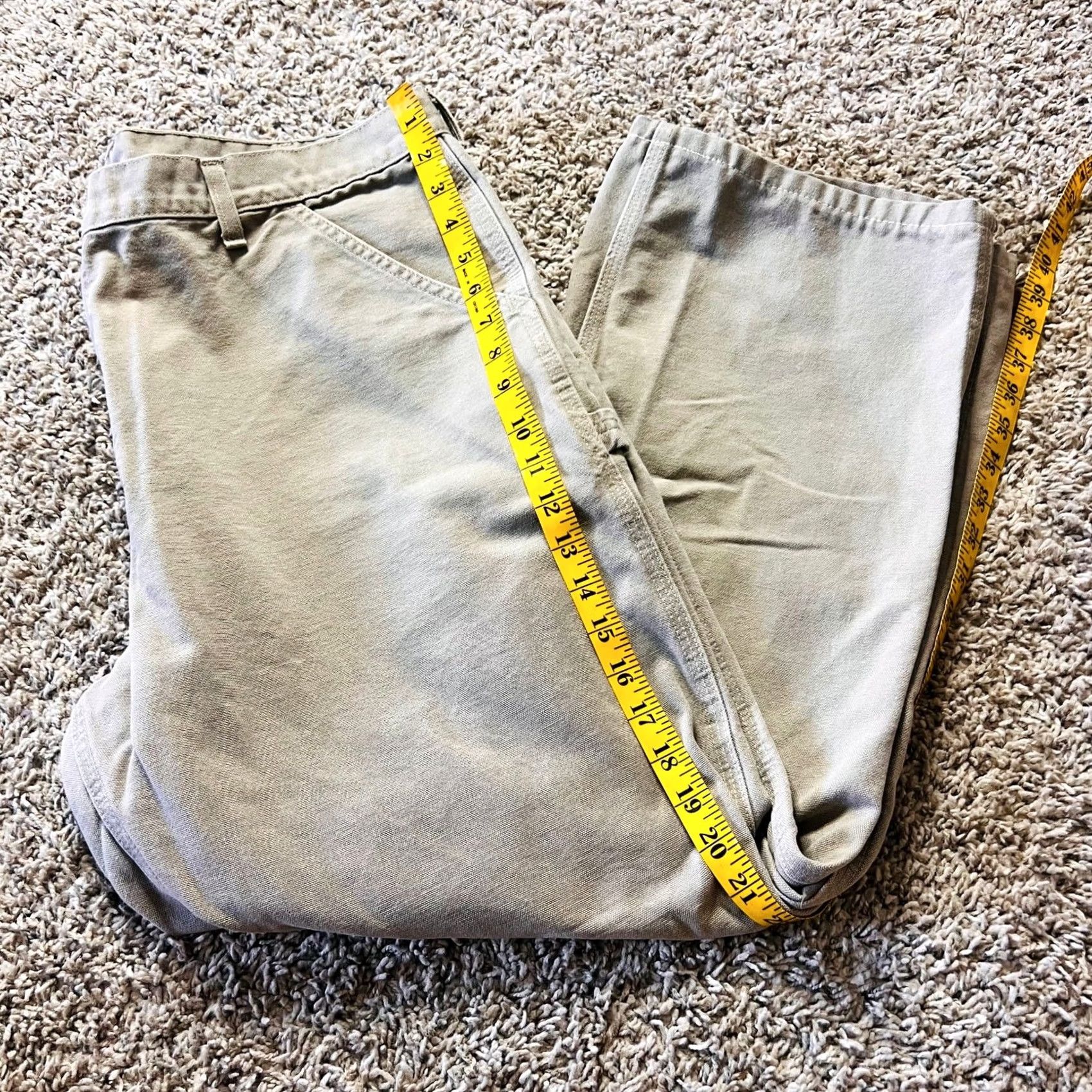 Carhartt Carhartt Pants, Men, 40x32, Khaki, Carpenter, Regular, Beige, Inseam 32, Work Pants, Vintage, 90s, Mens Size US 40 / EU 56 - 3 Thumbnail