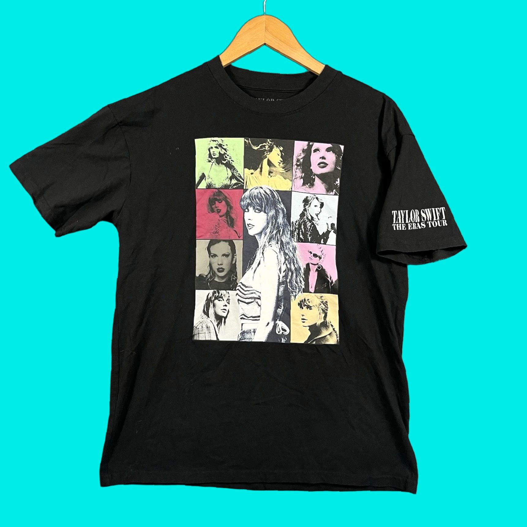 Vintage Taylor Swift The Eras Tour US Dates Official Concert Merch Black T-shirt Small Size S / US 4 / IT 40 - 1 Thumbnail