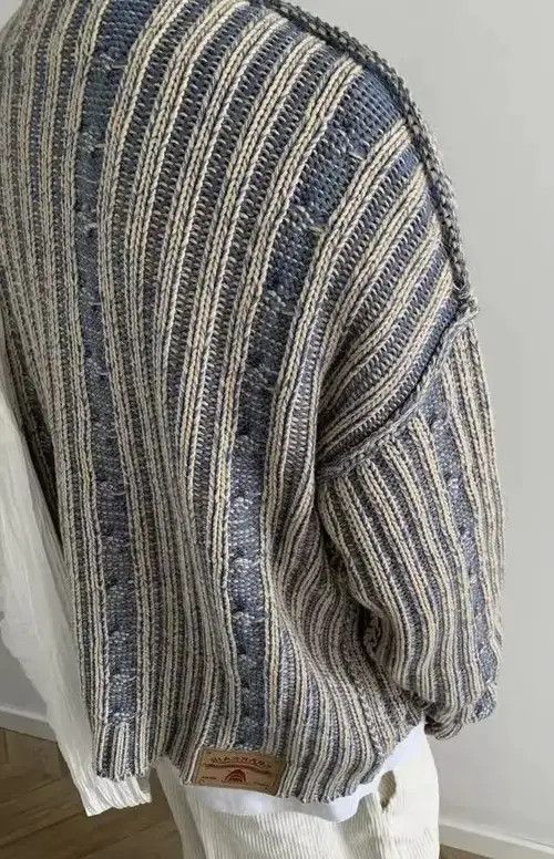 VIBE Retro y2k reversible cable knit pullover sweater knitwear Size US XL / EU 56 / 4 - 6 Thumbnail