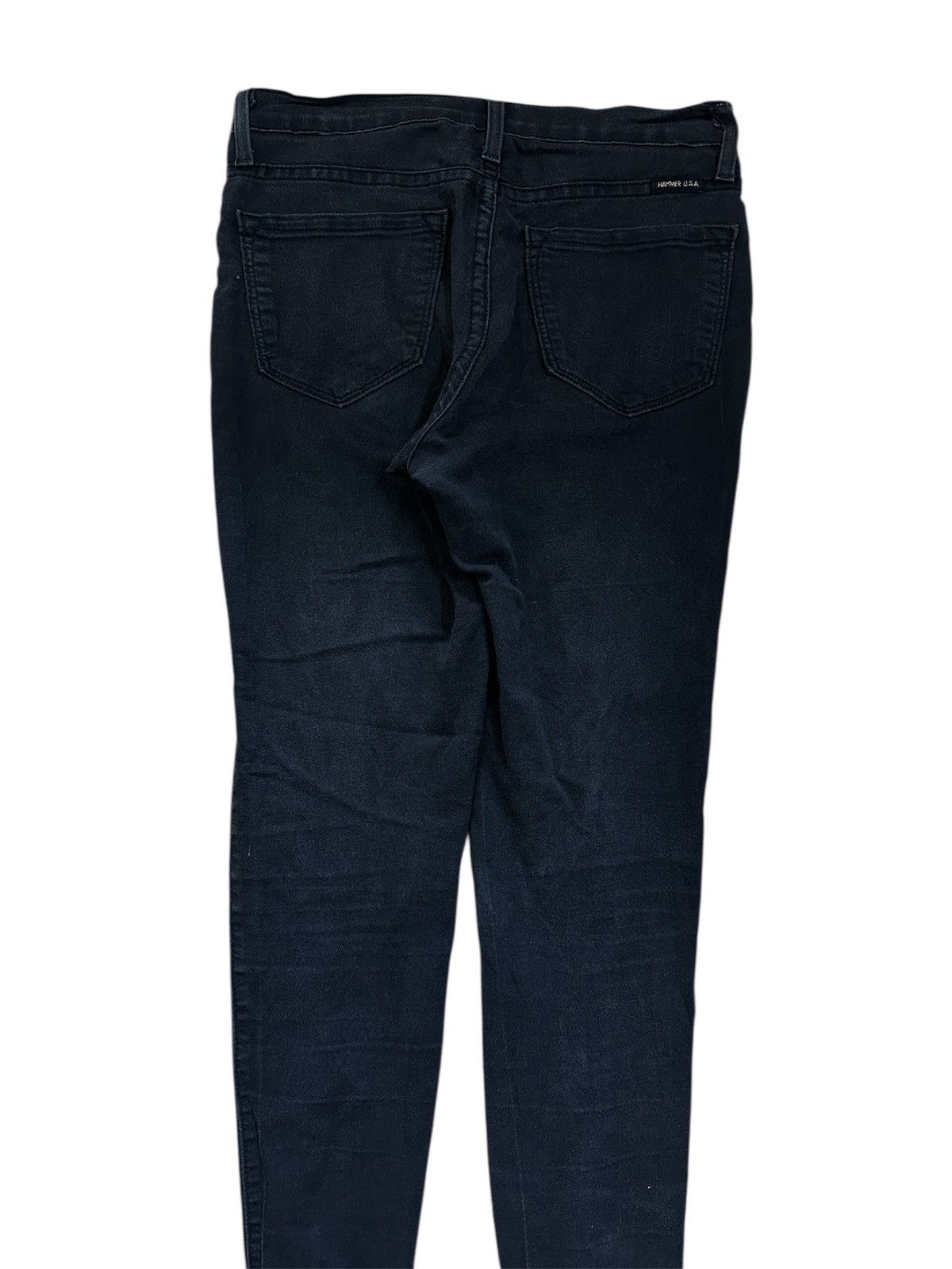 Other Black Skinny Jeans Shredded Rose Details Stretch Fit Size 27" / US 4 / IT 40 - 8 Thumbnail