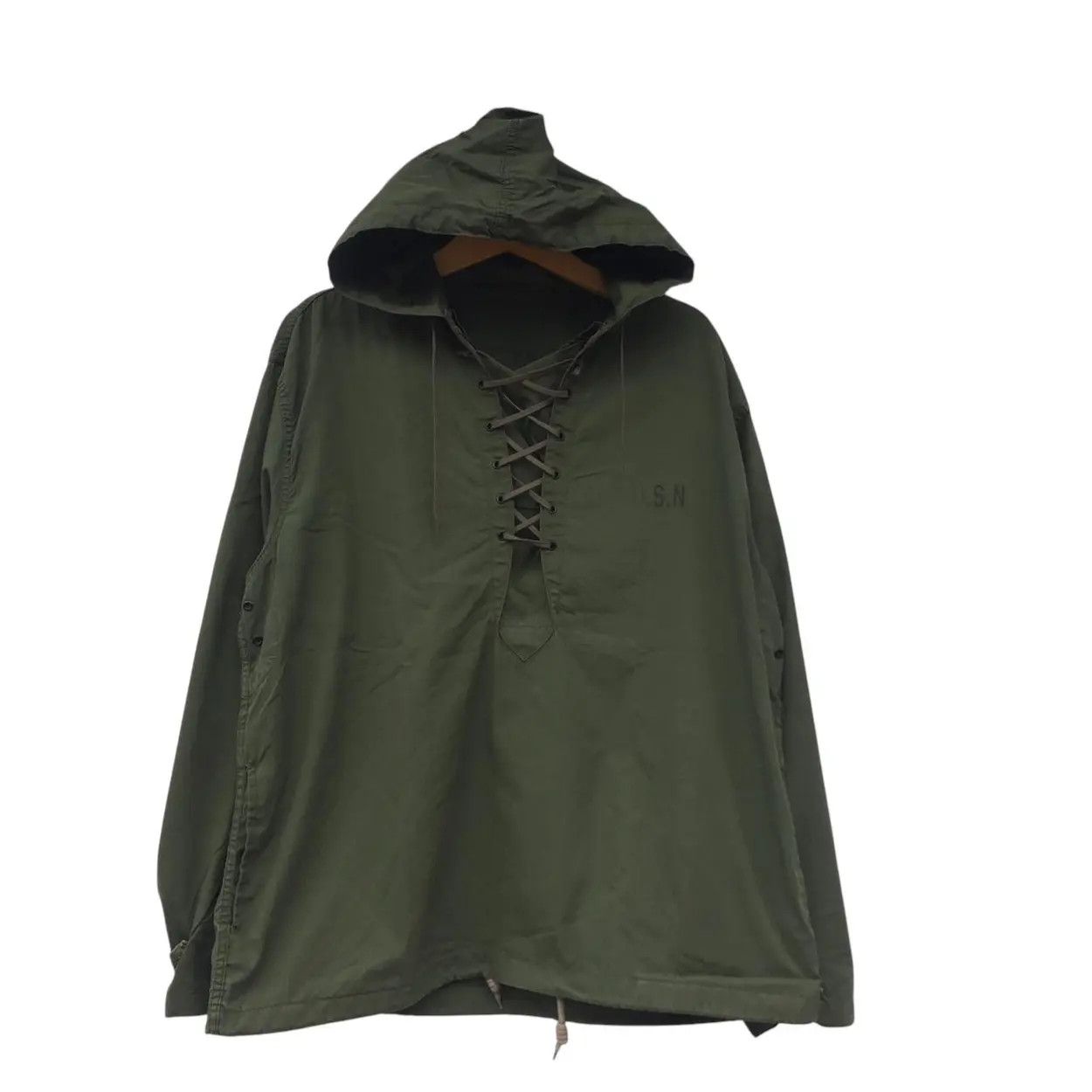 Vintage Vintage USN Deck Parka Lace-Up Pullover Jacket Size US M / EU 48-50 / 2 - 1 Thumbnail