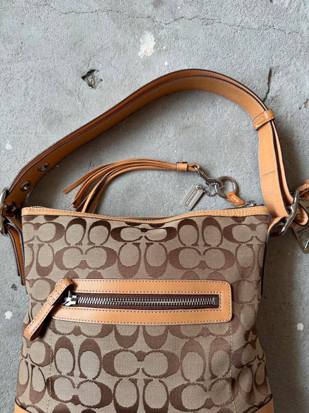 Coach Coach Signature East West Hobo Shoulder Bag Beige Size ONE SIZE - 3 Thumbnail