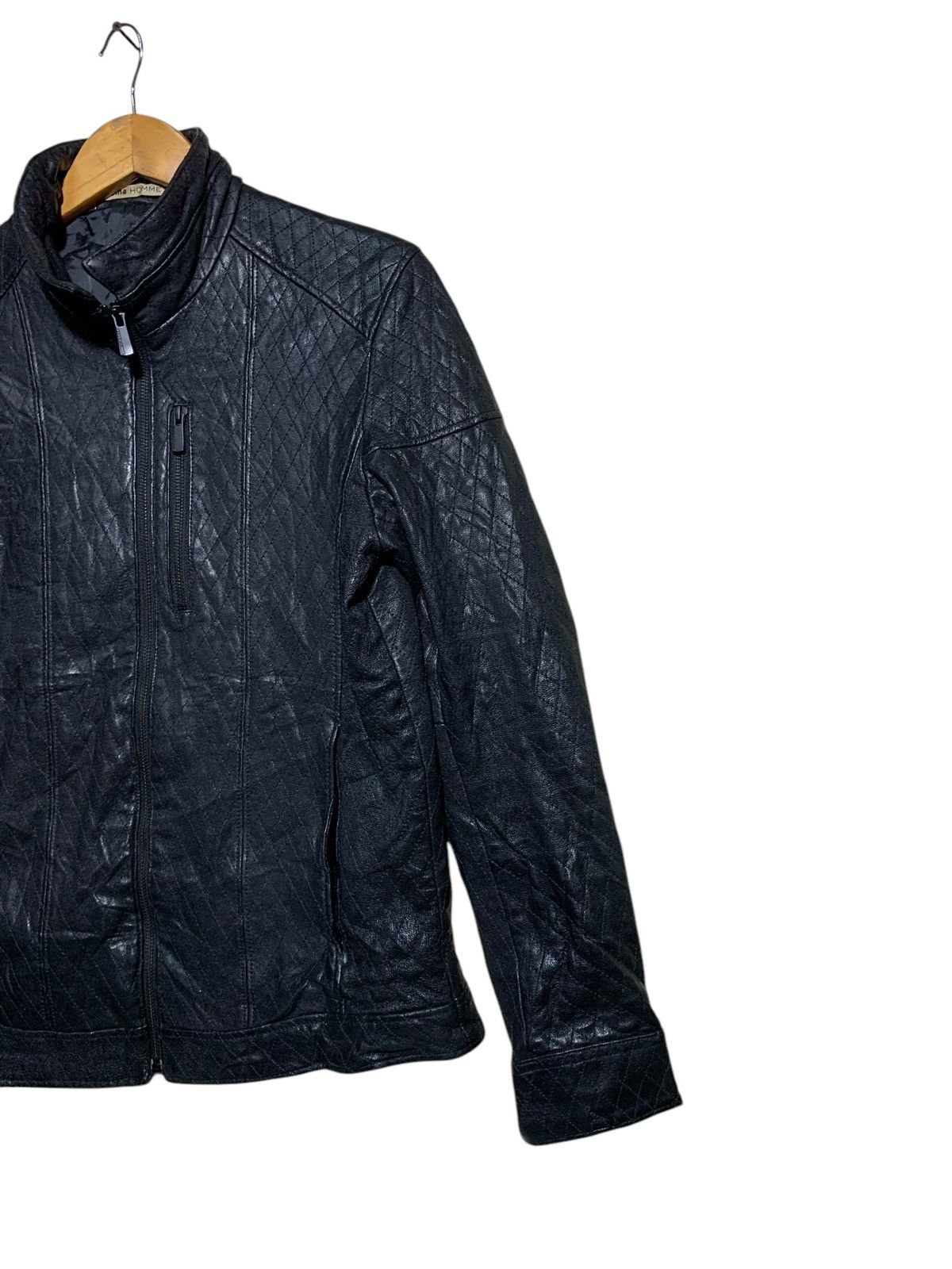 Renoma 🔥RENOMA HOMME BLACK LEATHER BIKERS JACKET Size US M / EU 48-50 / 2 - 3 Thumbnail