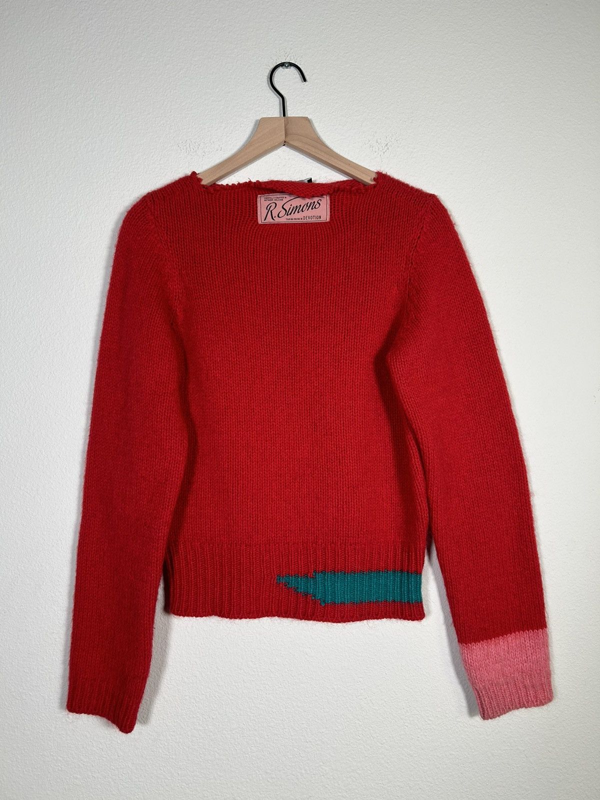 Raf Simons Abstract Printed Cut Off Sweater Size US M / EU 48-50 / 2 - 1 Thumbnail