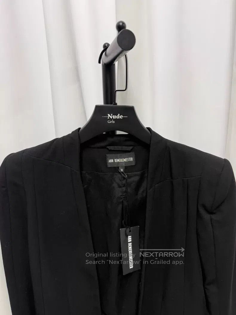 Ann Demeulemeester Ann Demeulemeester pleated square shoulder tailored collar Size XXS / US 00 / IT 34 - 3 Thumbnail