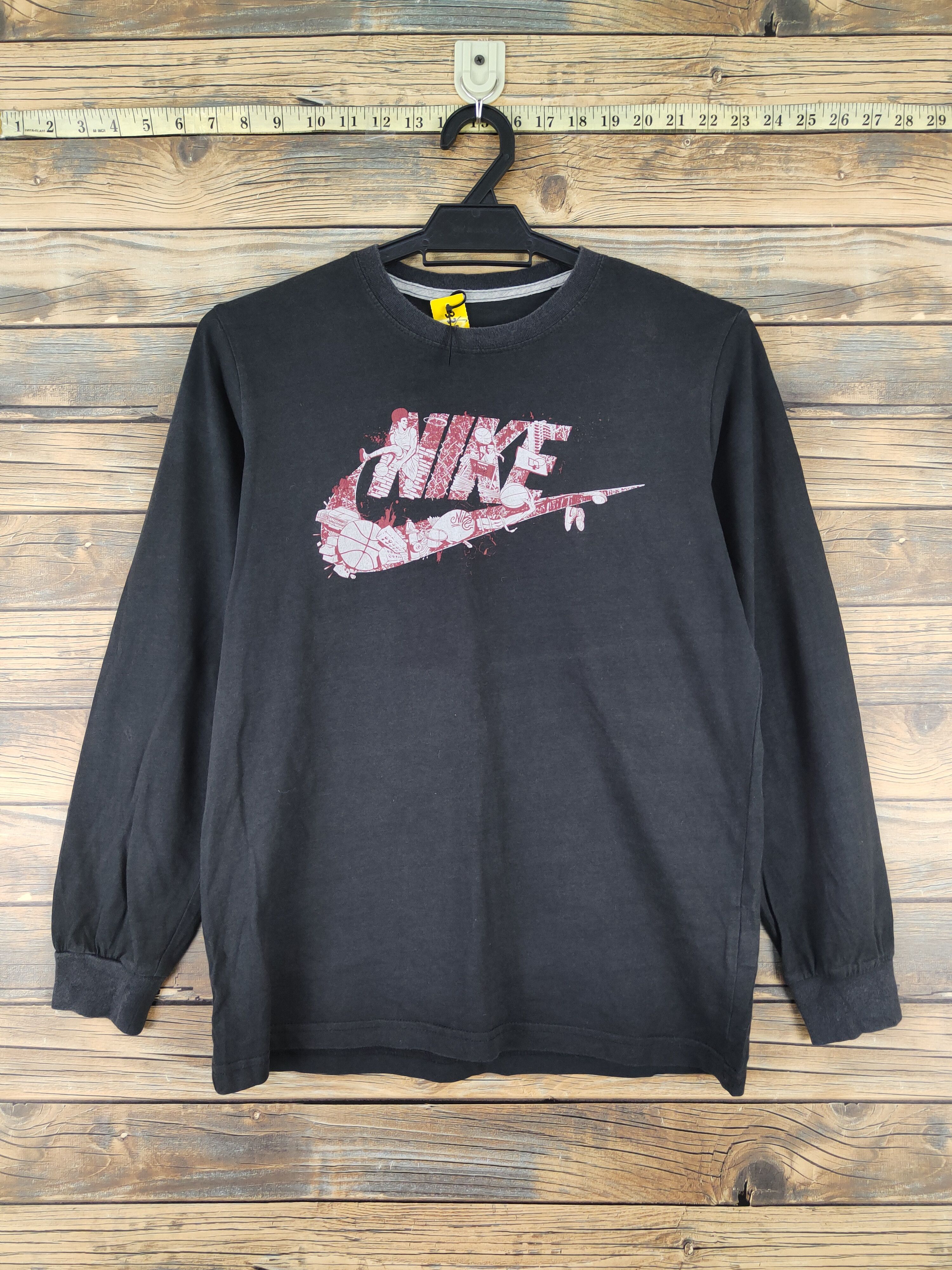 Nike Nike Black Long Sleeve vintage #W2046 Size M / US 6-8 / IT 42-44 - 1 Thumbnail