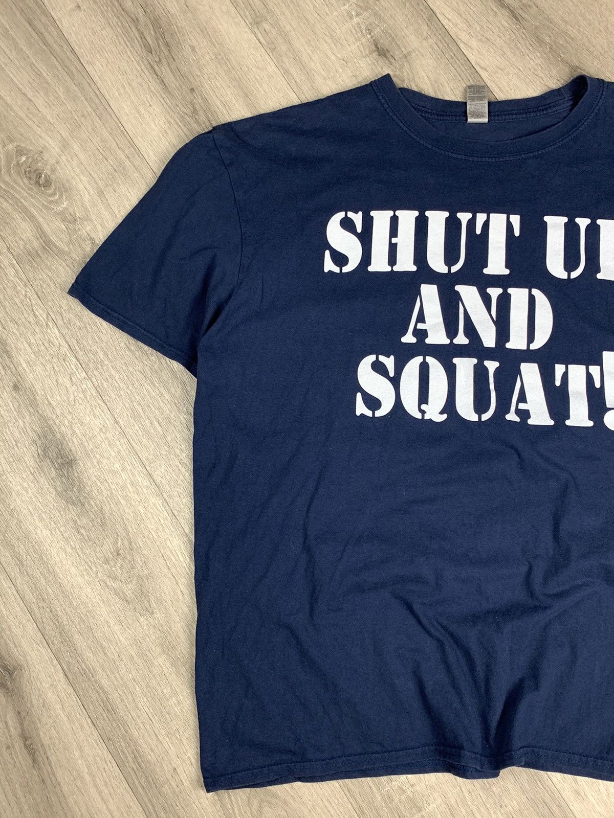 Other ❗️Ronnie Coleman HUMOR SHUT UP AND SQUAT T-shirt 90s Style Size US XL / EU 56 / 4 - 5 Thumbnail