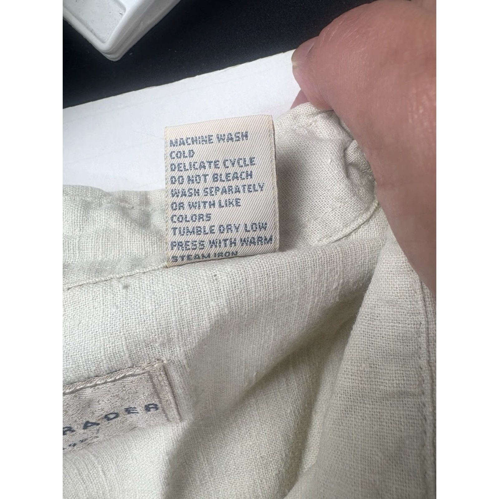 Vintage River Trader Men's Short Sleeve Linen Cotton Button-Up Shirt XXL Beige Casual Summer Size US XXL / EU 58 / 5 - 8 Thumbnail