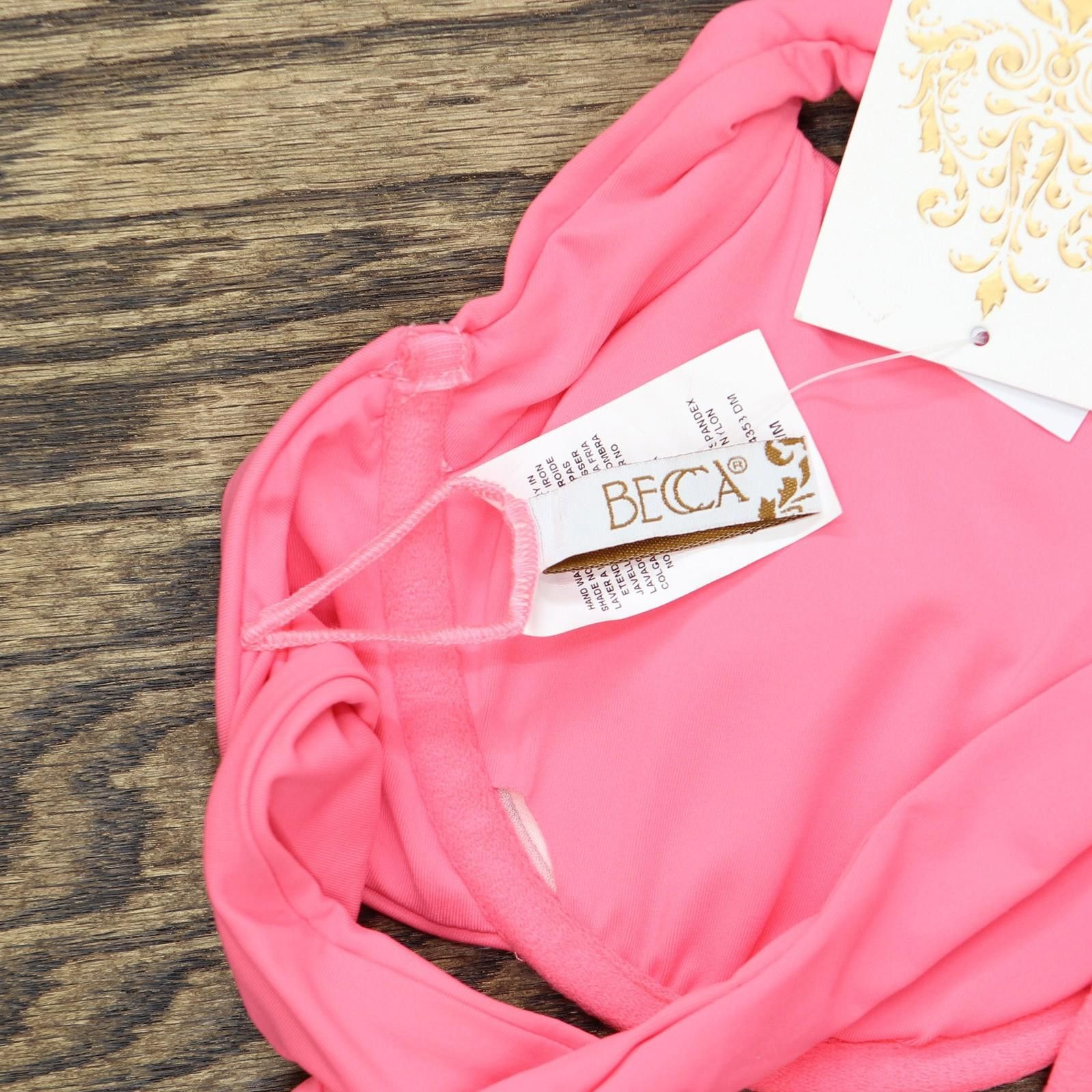 Other Nwt Becca Shirred Bikini Swim Top 853557 Coral Reef Pink M Size ONE SIZE - 5 Thumbnail