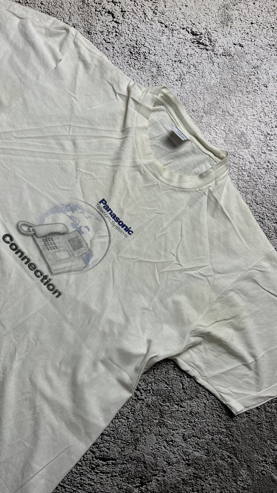 Jerzees VTG 90’s Panasonic connection phone vintage rare t shirt Size US XL / EU 56 / 4 - 2 Thumbnail