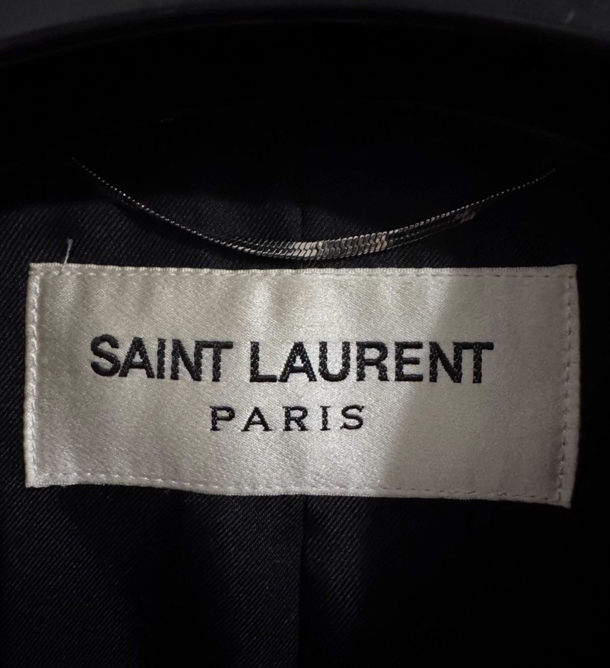 Saint Laurent Paris SLP Runway Wool Three-Button Velvet Notch Lapel Overcoat Size US M / EU 48-50 / 2 - 5 Thumbnail