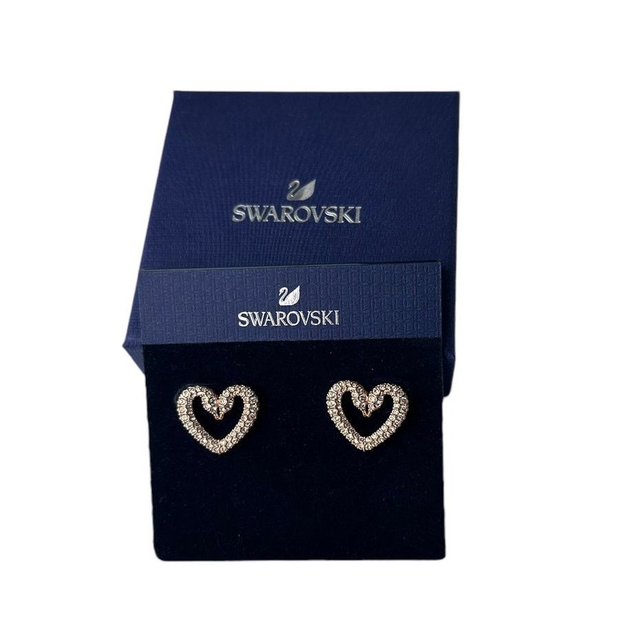 Swarovski Swarovski Sublima earrings Pavé, Heart, Medium, Rose gold Size ONE SIZE - 1 Thumbnail