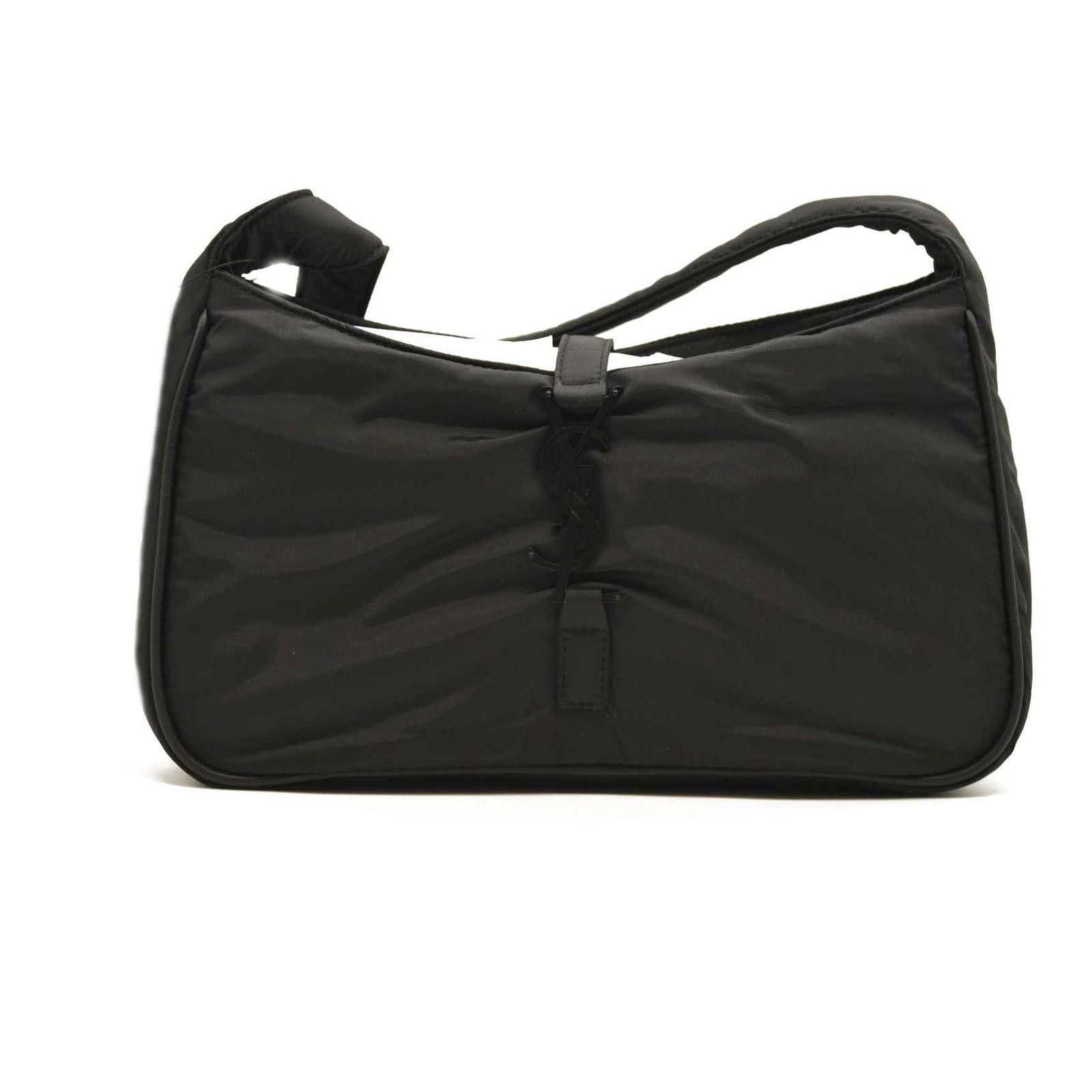 Saint Laurent Paris SAINT LAURENT Econyl Nylon Le 5 A 7 Hobo Black Size ONE SIZE - 1 Thumbnail