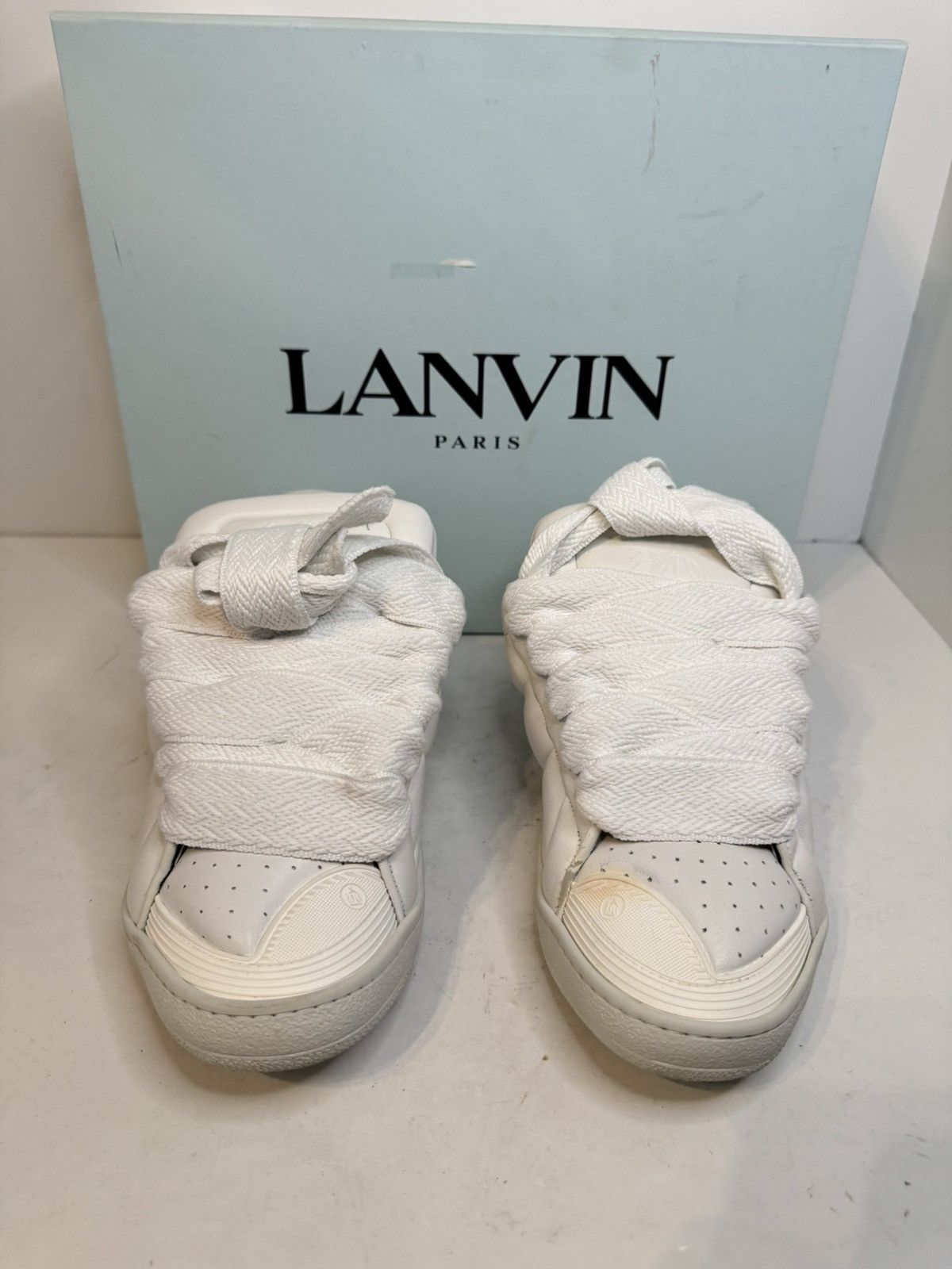 Lanvin Authentic Lanvin Curb XL Sneakers “White” Puff Sz 42/9 Size US 9 / EU 42 - 2 Thumbnail