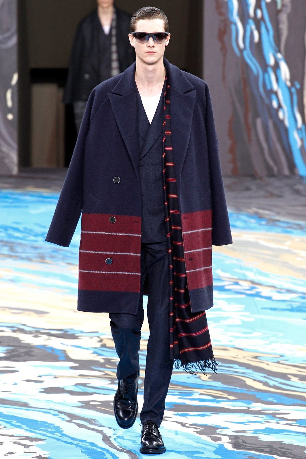 Louis Vuitton Navy wool and cashmere coat Size US M / EU 48-50 / 2 - 1 Thumbnail