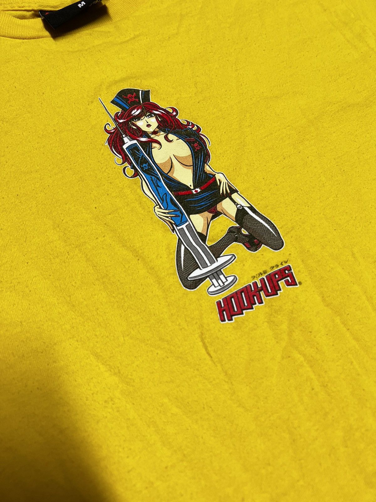 Hook-Ups × Sex Skateboards × Vintage Vintage Hook Ups T Shirt Sexy Anime Nurse Girl 90s Skatewear Size US M / EU 48-50 / 2 - 2 Thumbnail