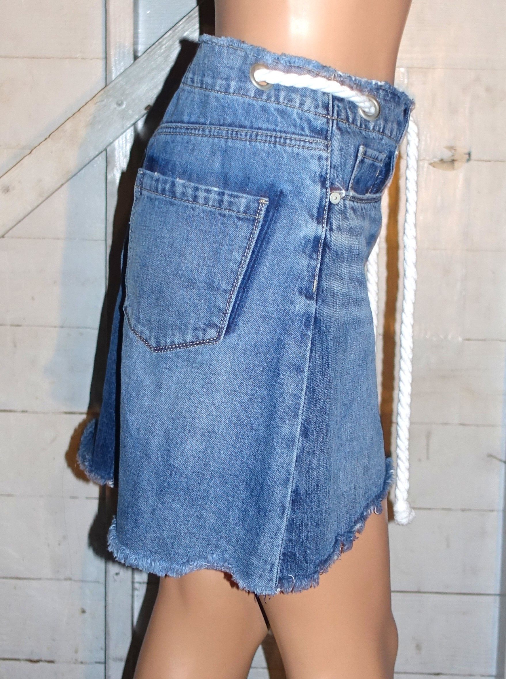 BLANKNYC Blank NYC Denim Jean Skirt Rope Belt W27 Size 27" / US 4 / IT 40 - 6 Thumbnail