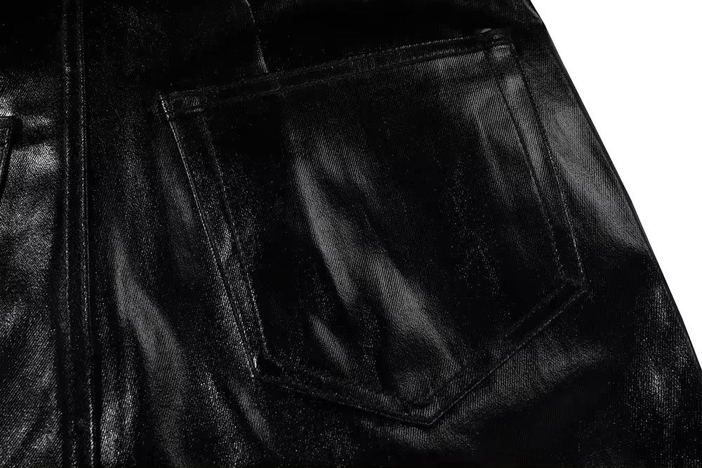 Jean × Vintage High Street Boot Cut Leather Cropped Jeans Size US 32 / EU 48 - 10 Thumbnail