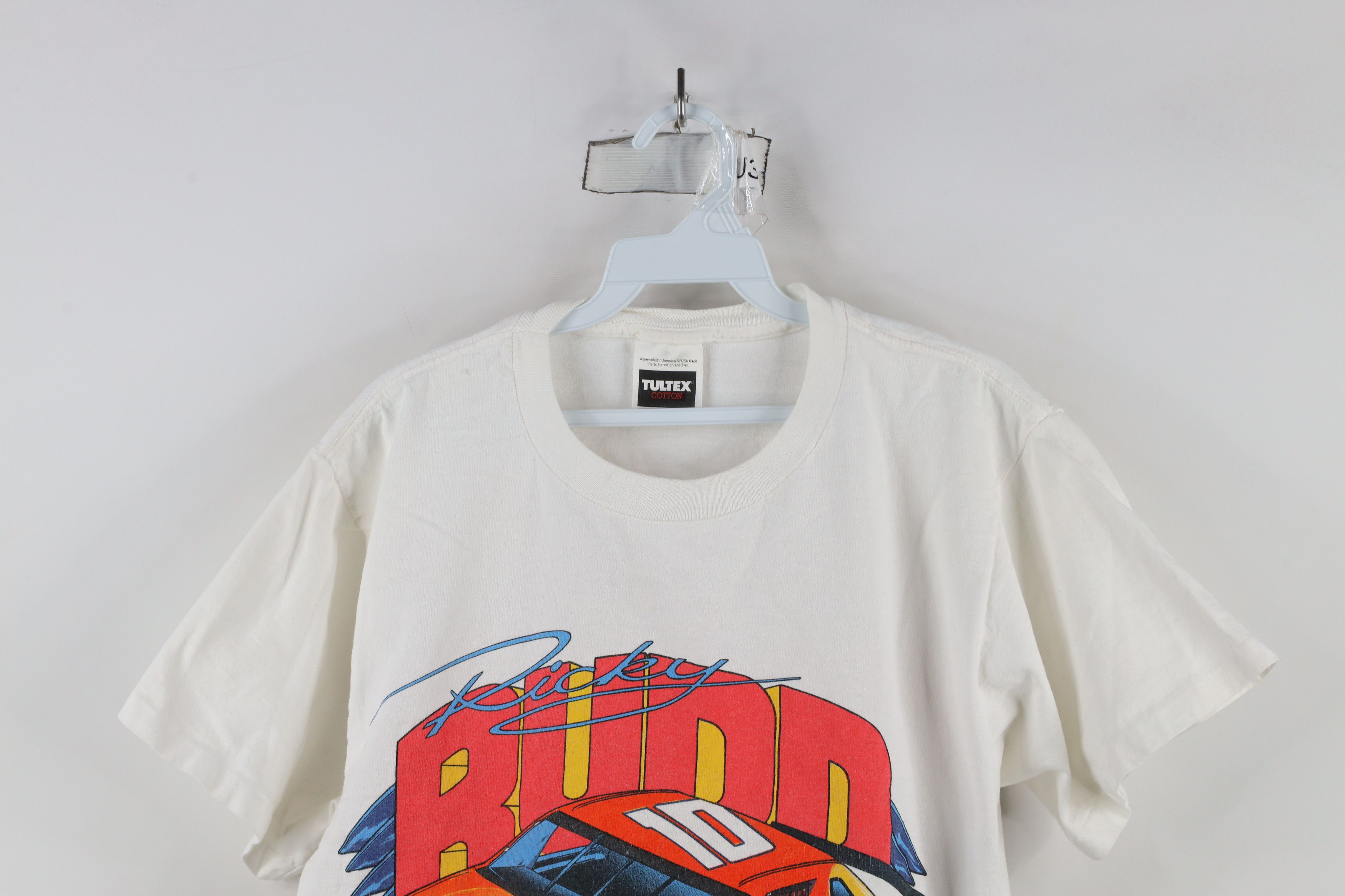Vintage Vintage 90s NASCAR Ricky Rudd Tide Racing T-Shirt White Size US M / EU 48-50 / 2 - 2 Thumbnail