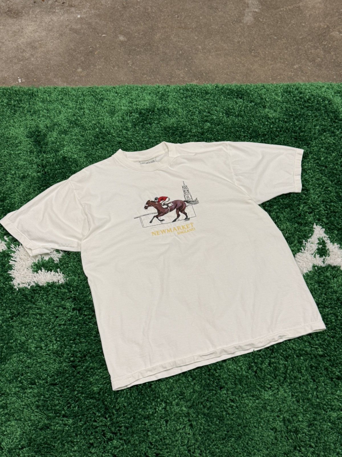 Vintage RARE Vintage Embroidered Horse Racing New England Market Size US XL / EU 56 / 4 - 2 Thumbnail
